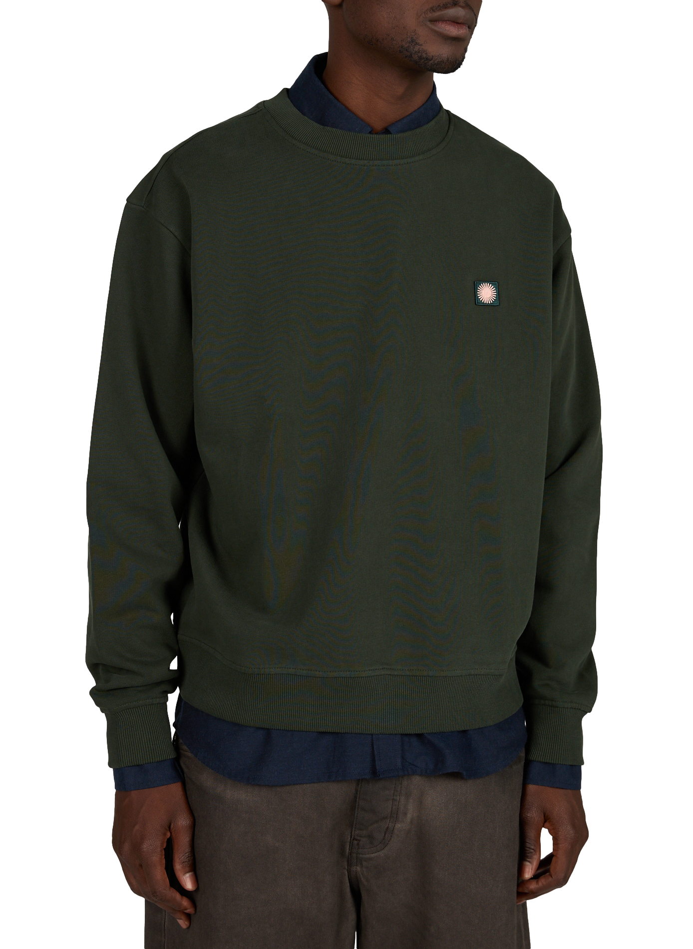 Relaxed cotton Leon sweatshirt THINKING MU Green