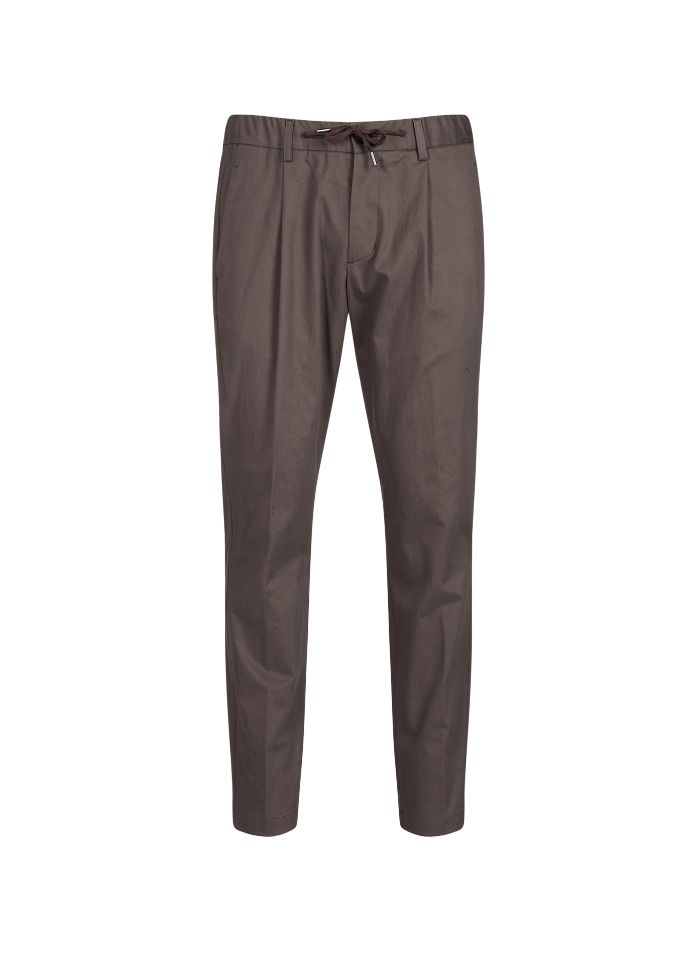 Slim-fit cotton-blend trousers HERNO Brown