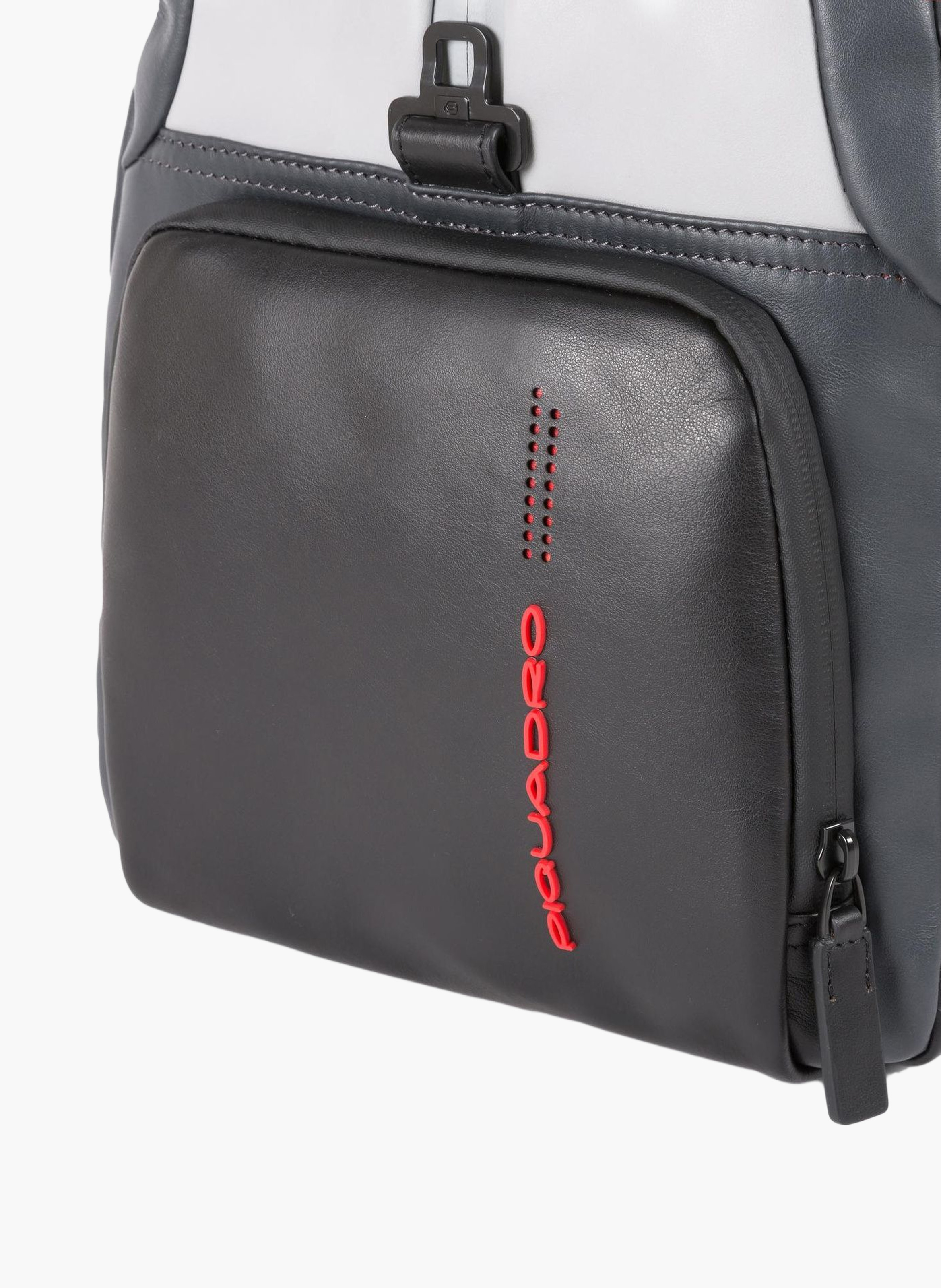 Leather duffel bag with shoe compartment PIQUADRO Grey
