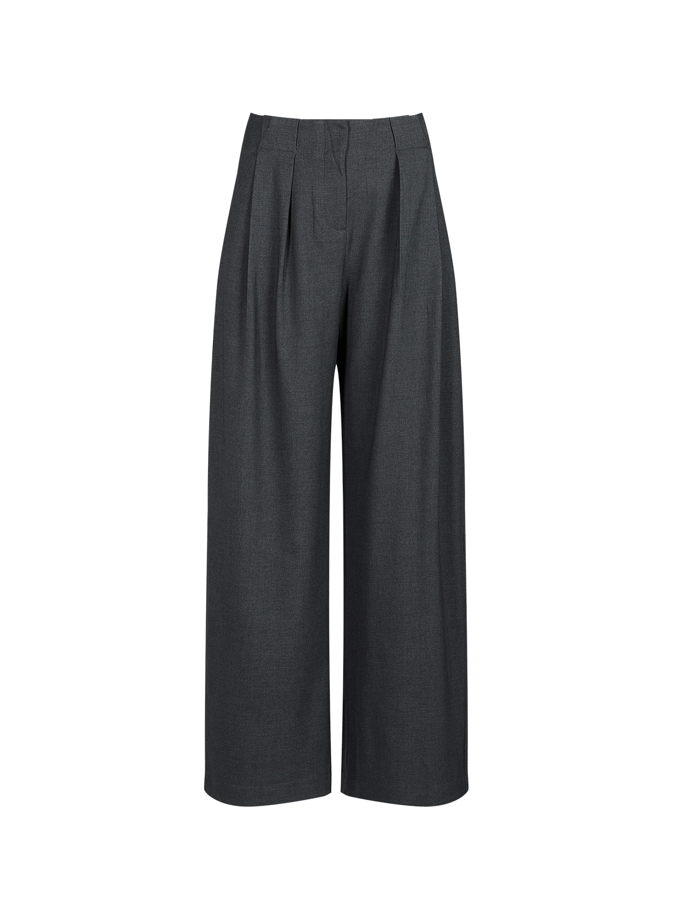 Plain wide-leg tailored trousers SUNCOO Grey
