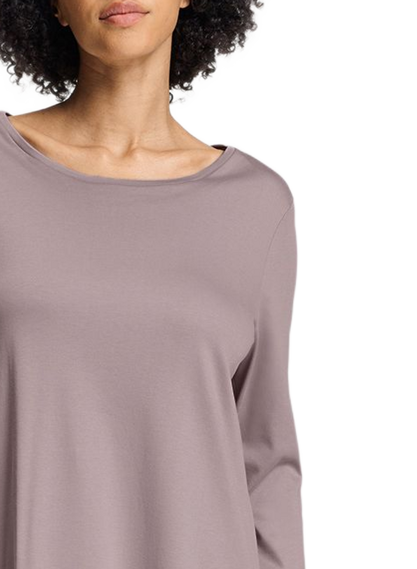 Robe de nuit évasée col rond en coton HANRO Rose