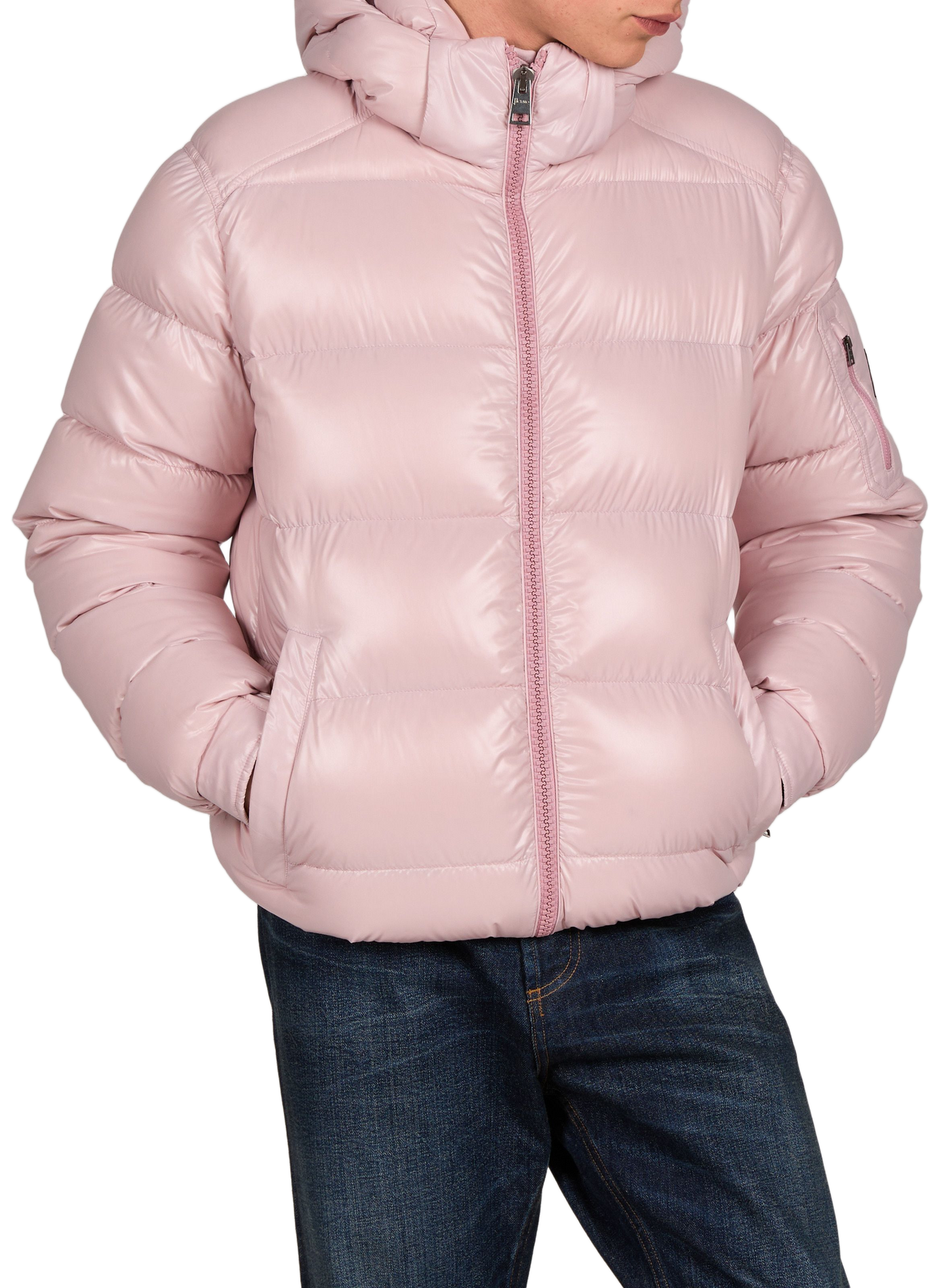 High-neck puffer jacket HERNO Pink