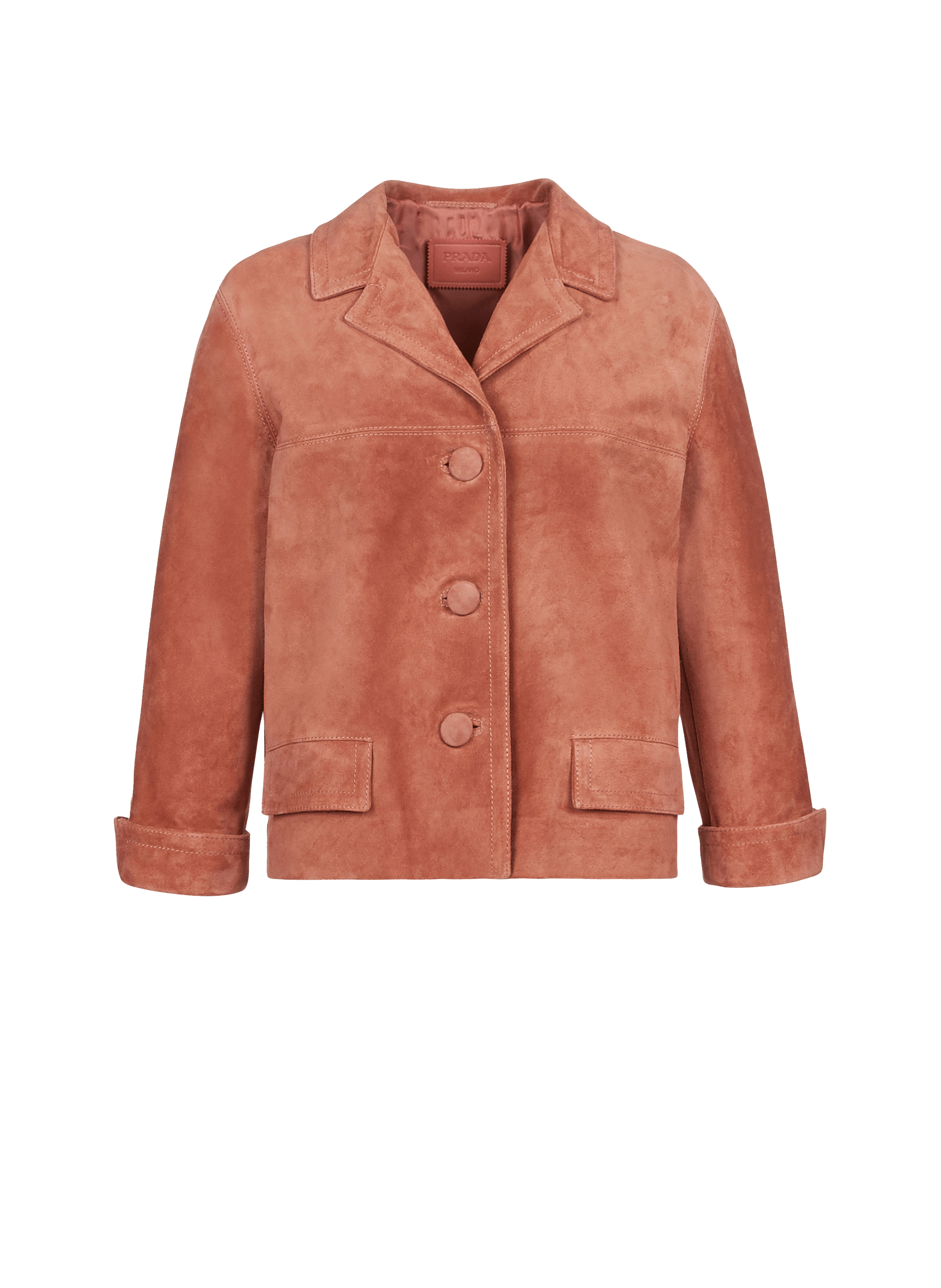 PRADA Veste en daim Orange