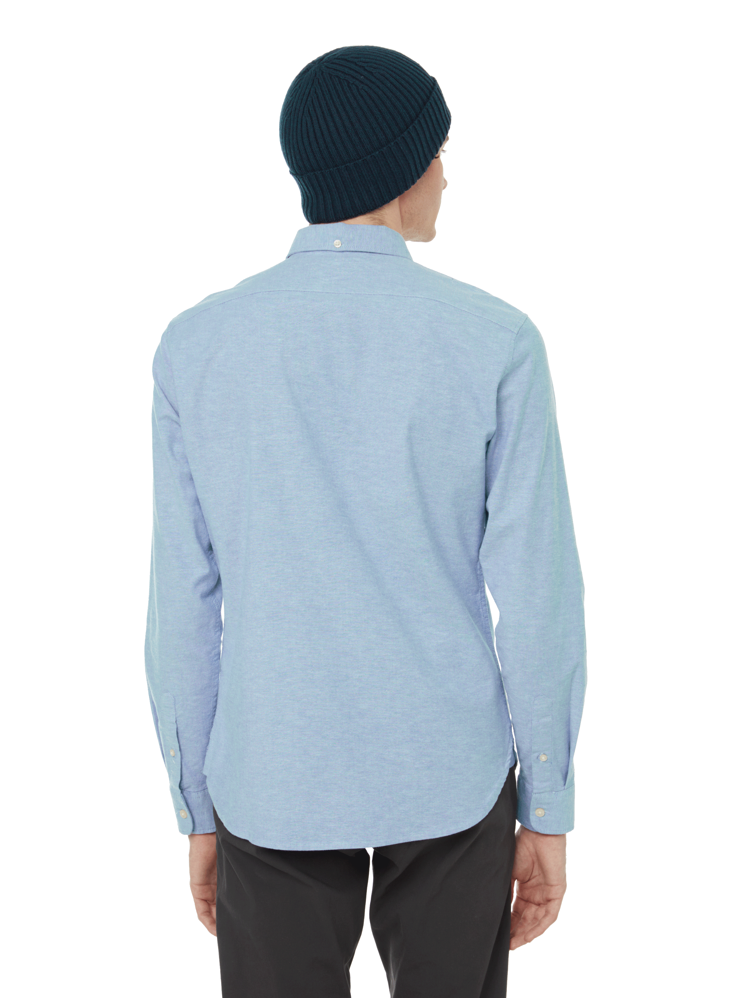 T-shirt Huk adulte petit col bleu coton mélangé pêche léger