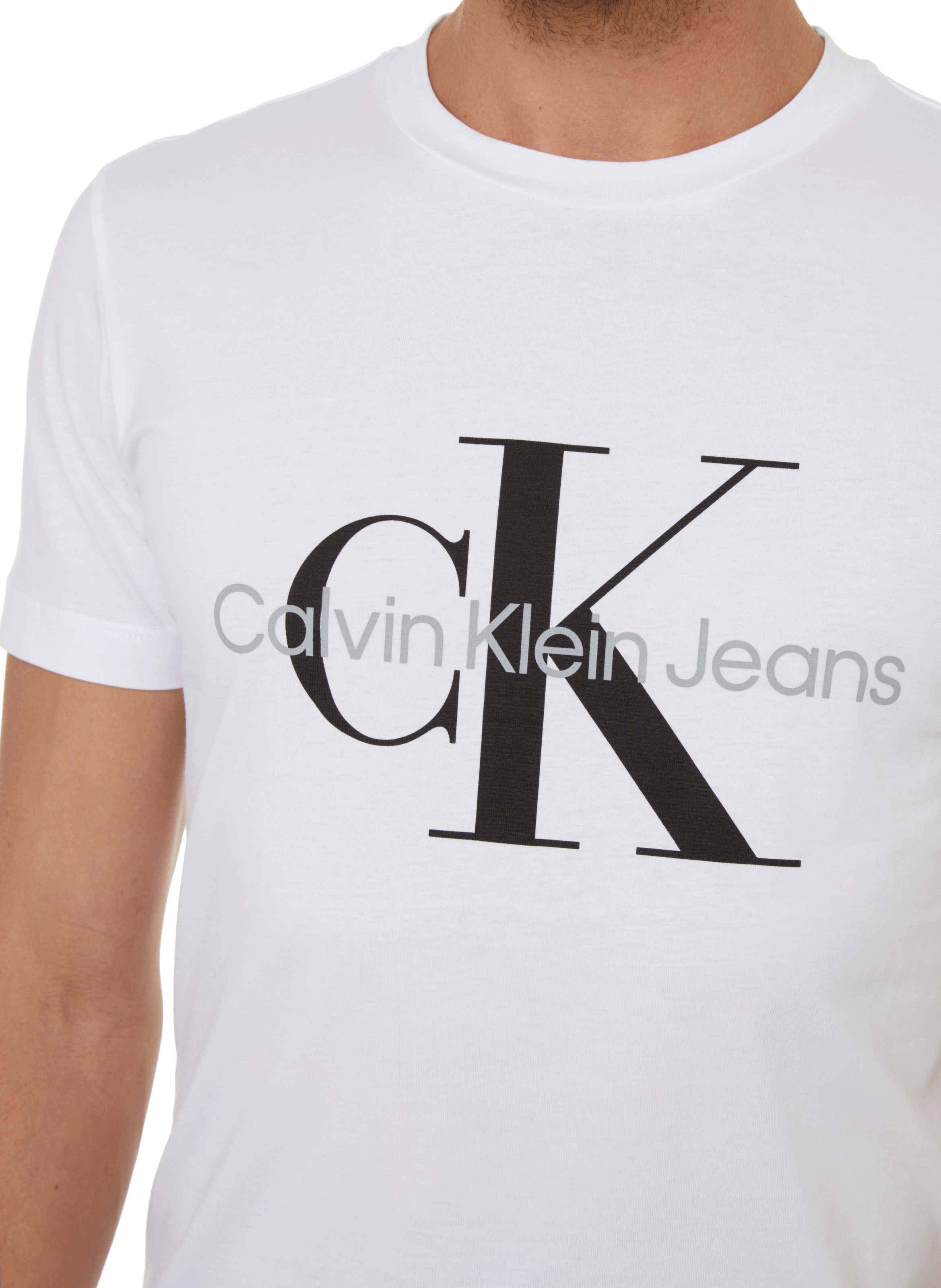 T-shirt à logo en coton CALVIN KLEIN Blanc