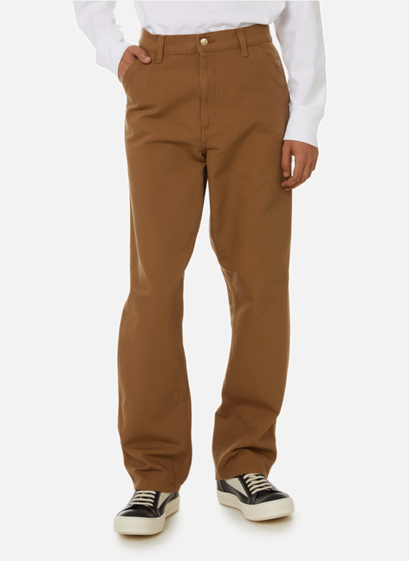 CARHARTT WIP Single Knee cotton trousers Brown