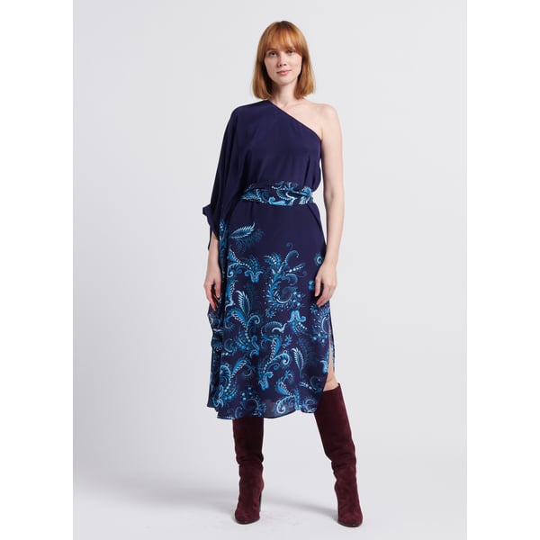 Robe col rond en soie