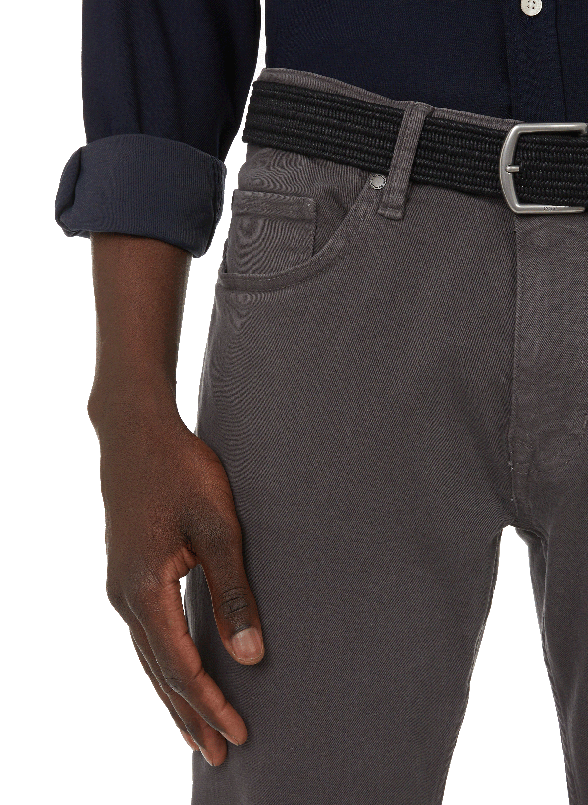 Ceinture tissée en coton POLO RALPH LAUREN Noir