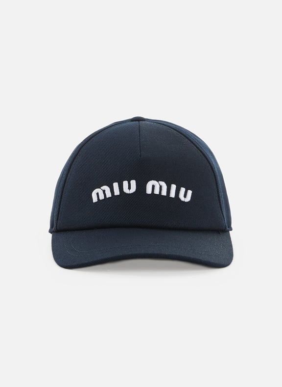 Cotton baseball cap Blue by MIU MIU MIU MIU Cotton baseball cap Blue