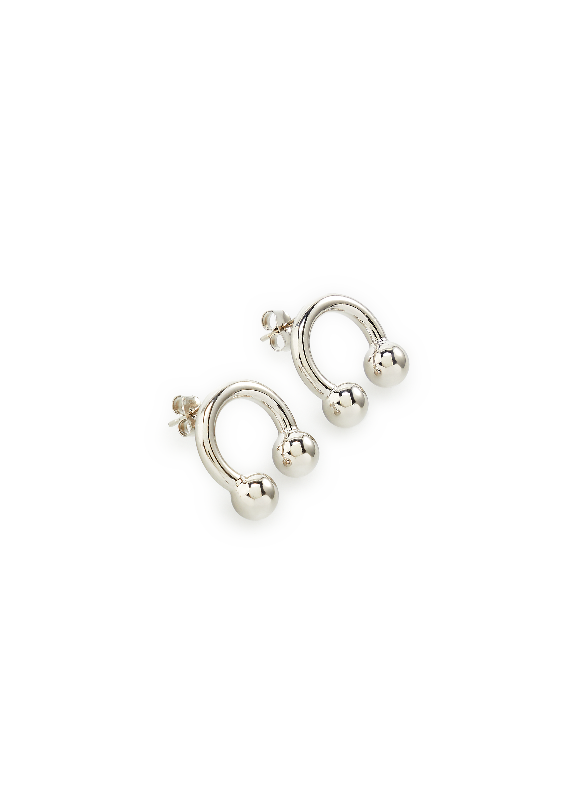 Boucles d'oreille Carey JUSTINE CLENQUET Argent