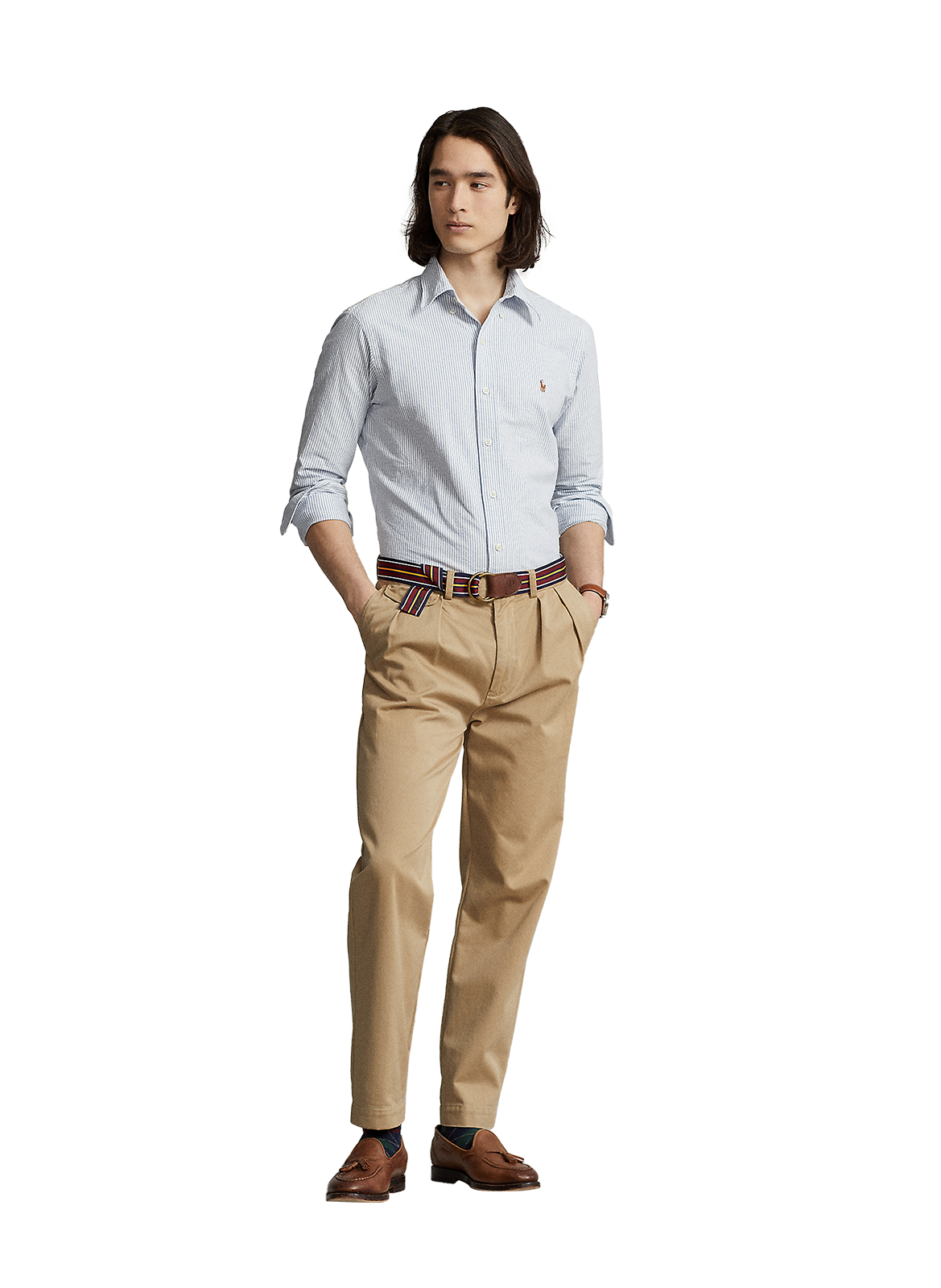 Chemise en coton POLO RALPH LAUREN Bleu