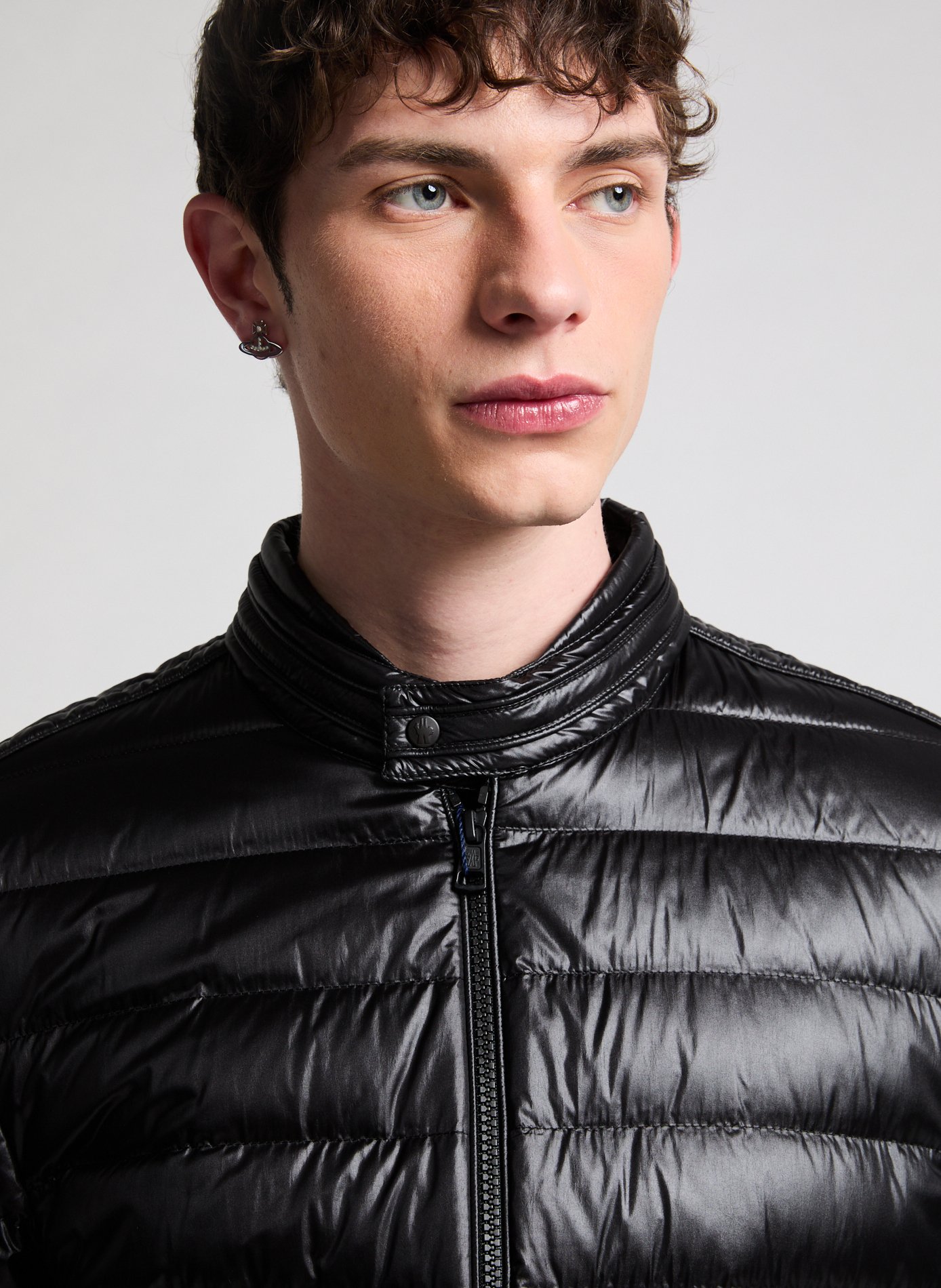 Straight biker jacket MONCLER Black