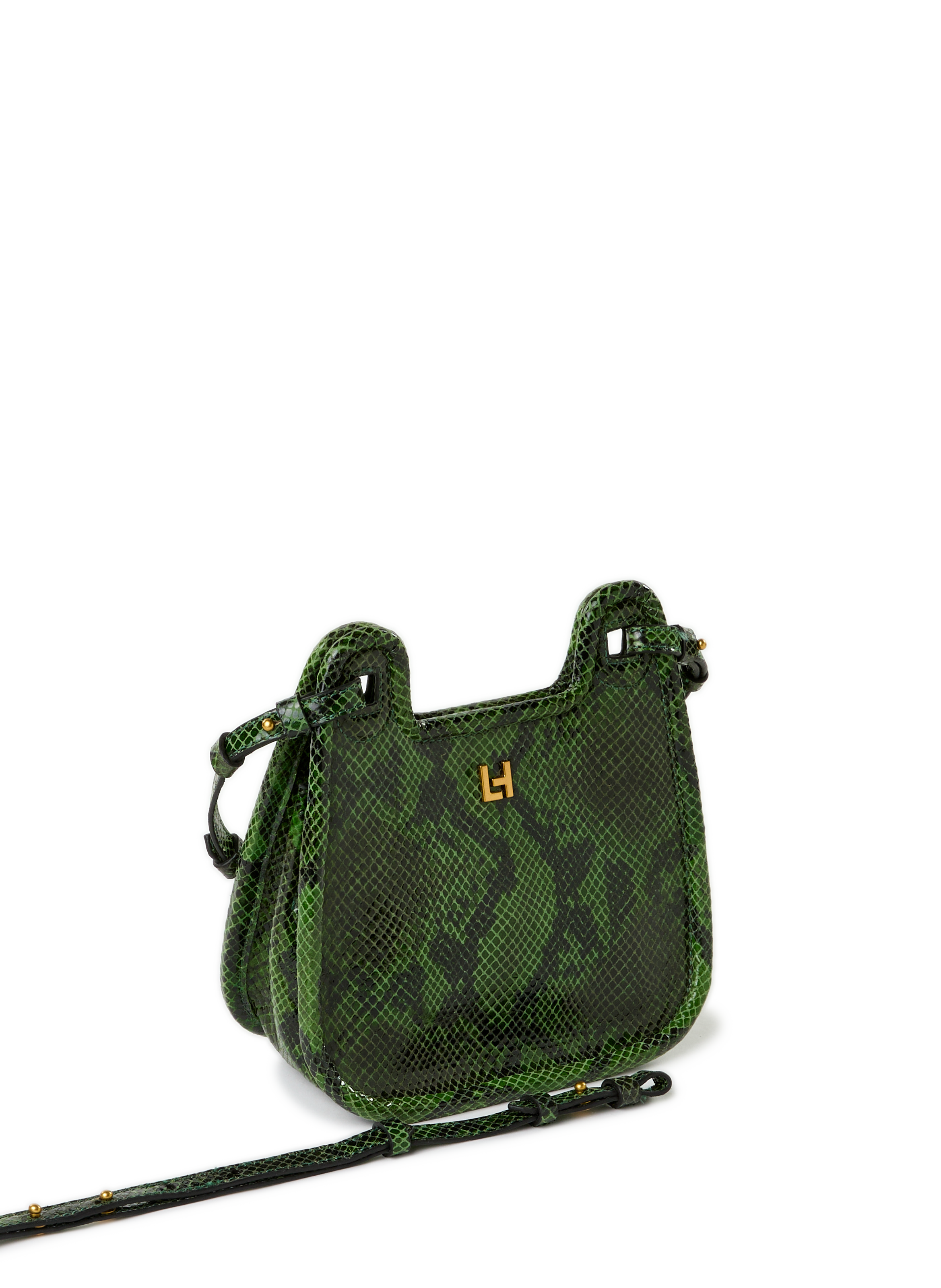 Python handbag LEON & HARPER Green