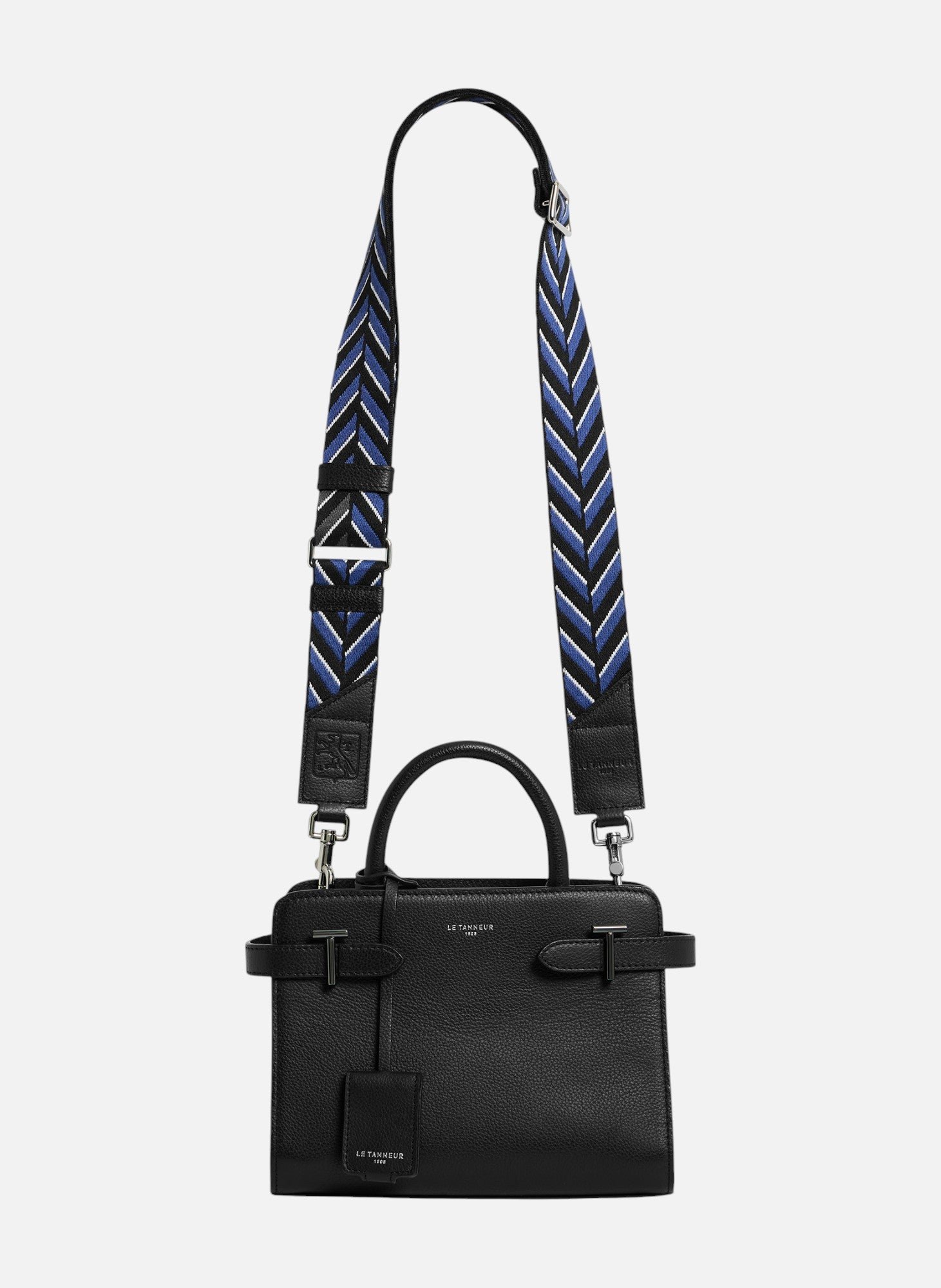 Bandoulière à rayures ajustable LE TANNEUR Noir