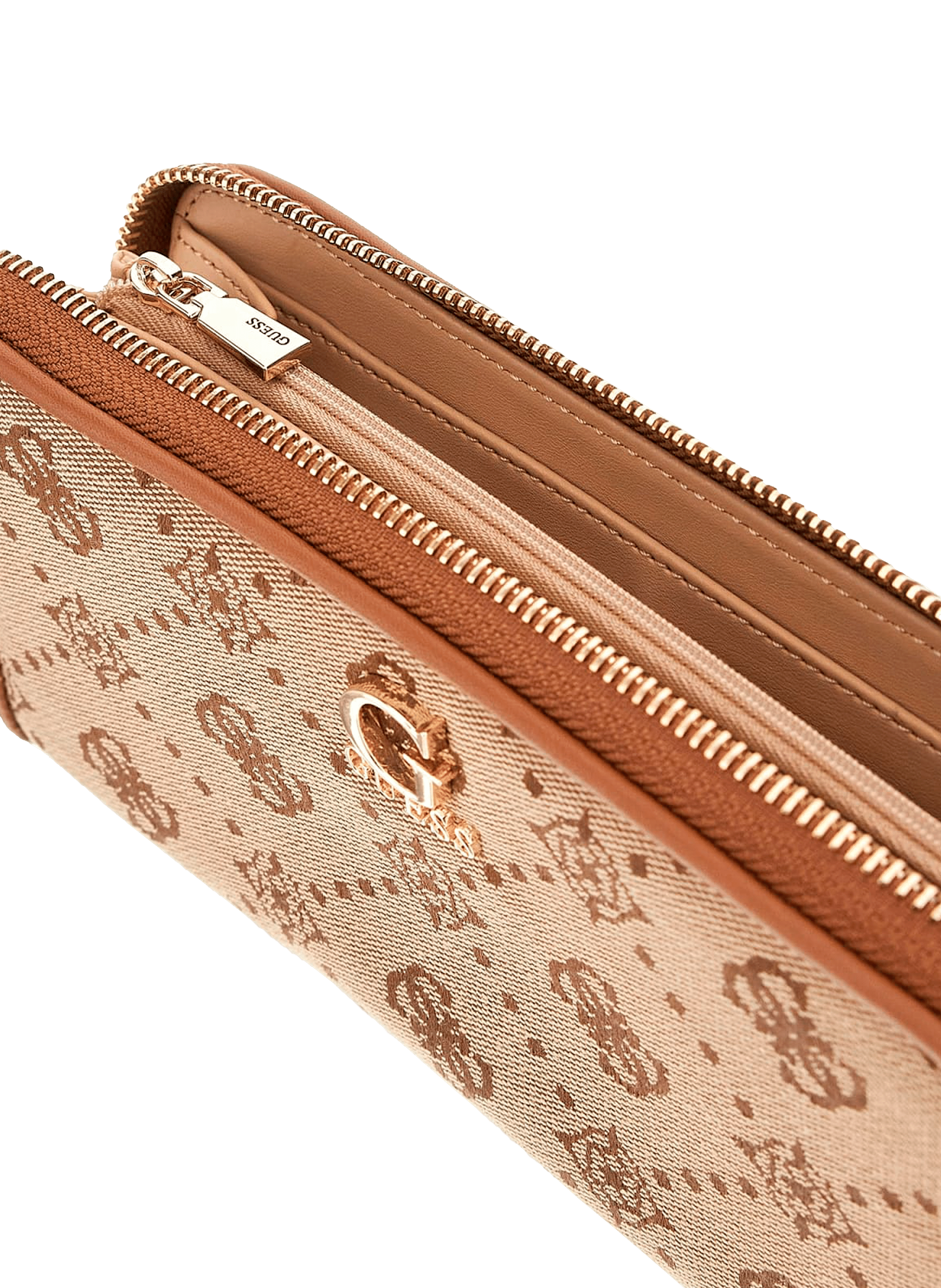 Portefeuille Neda à logo GUESS Marron