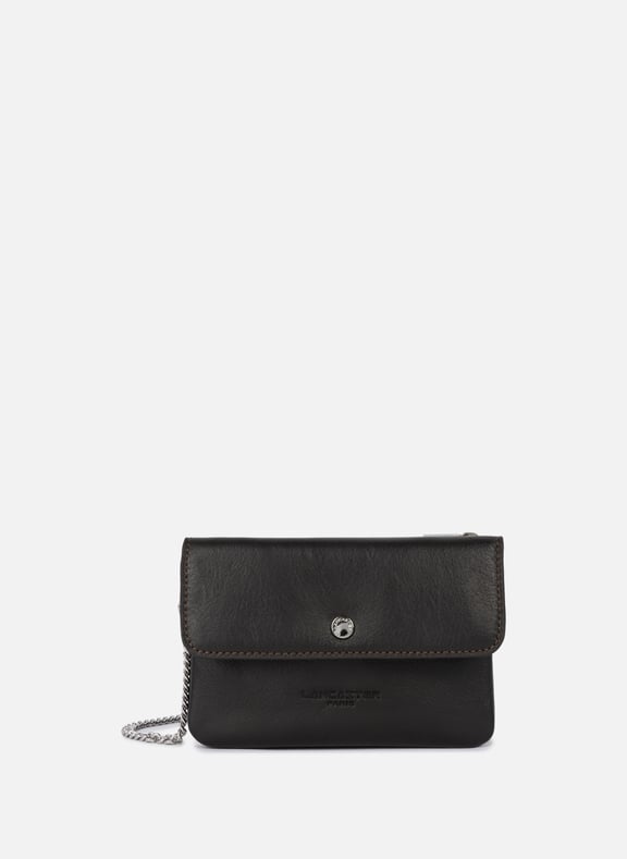 Petit double pochette - soft pm Marron by LANCASTER LANCASTER Petit double pochette - soft pm Marron