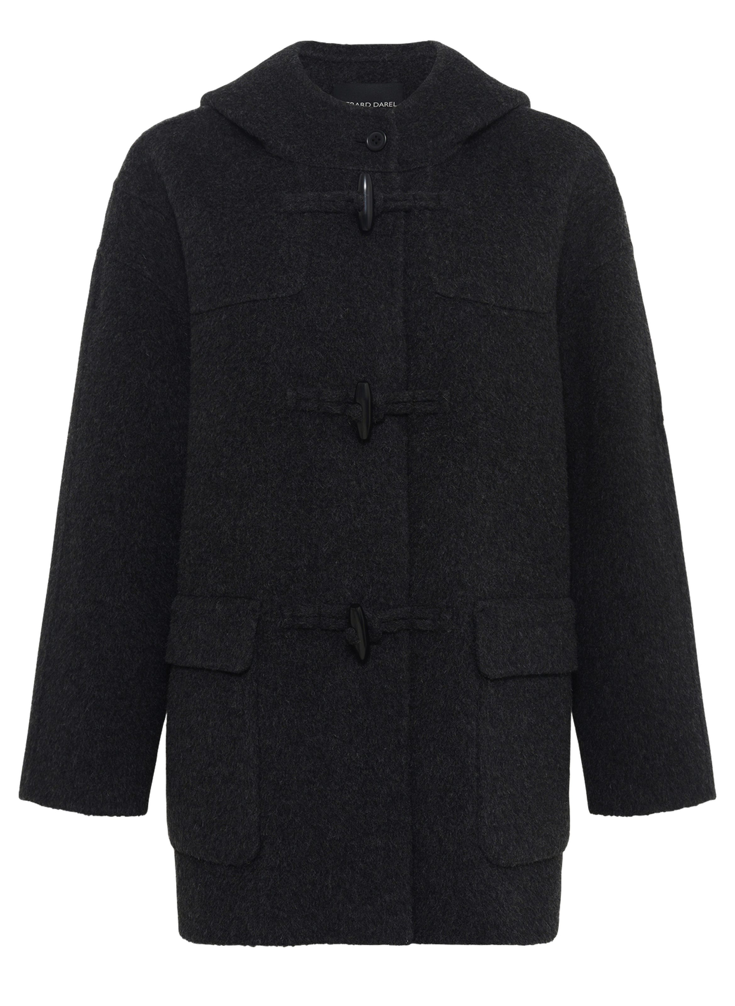 Manteau court à capuche en laine - malina GERARD DAREL Gris