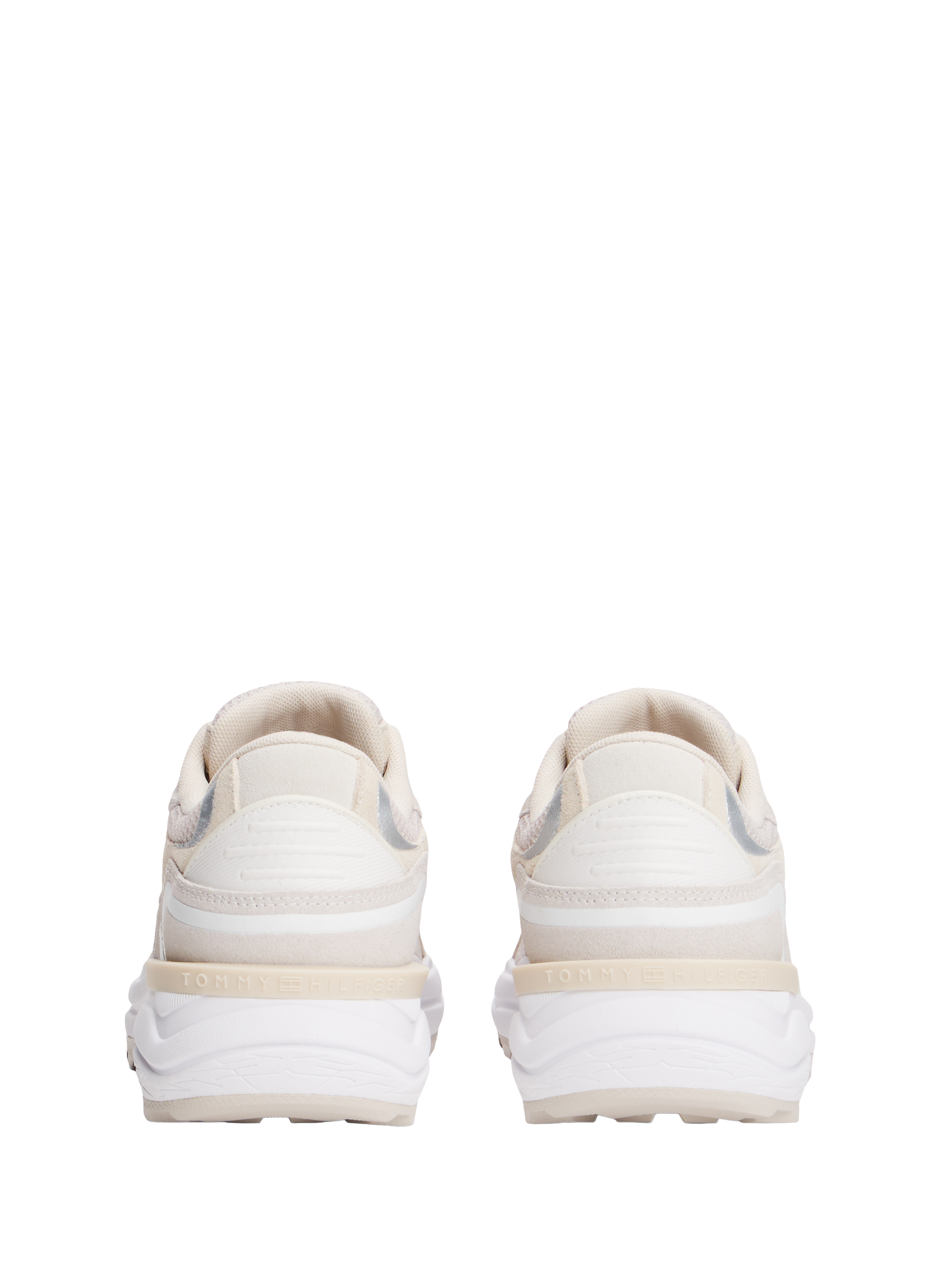 Baskets multi textures crantées TOMMY HILFIGER Beige