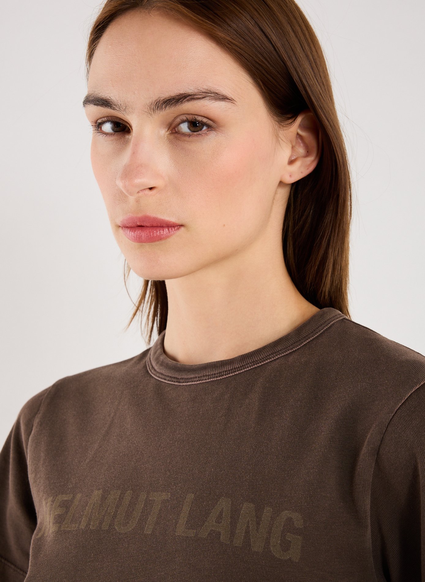 Faded logo t-shirt HELMUT LANG Brown