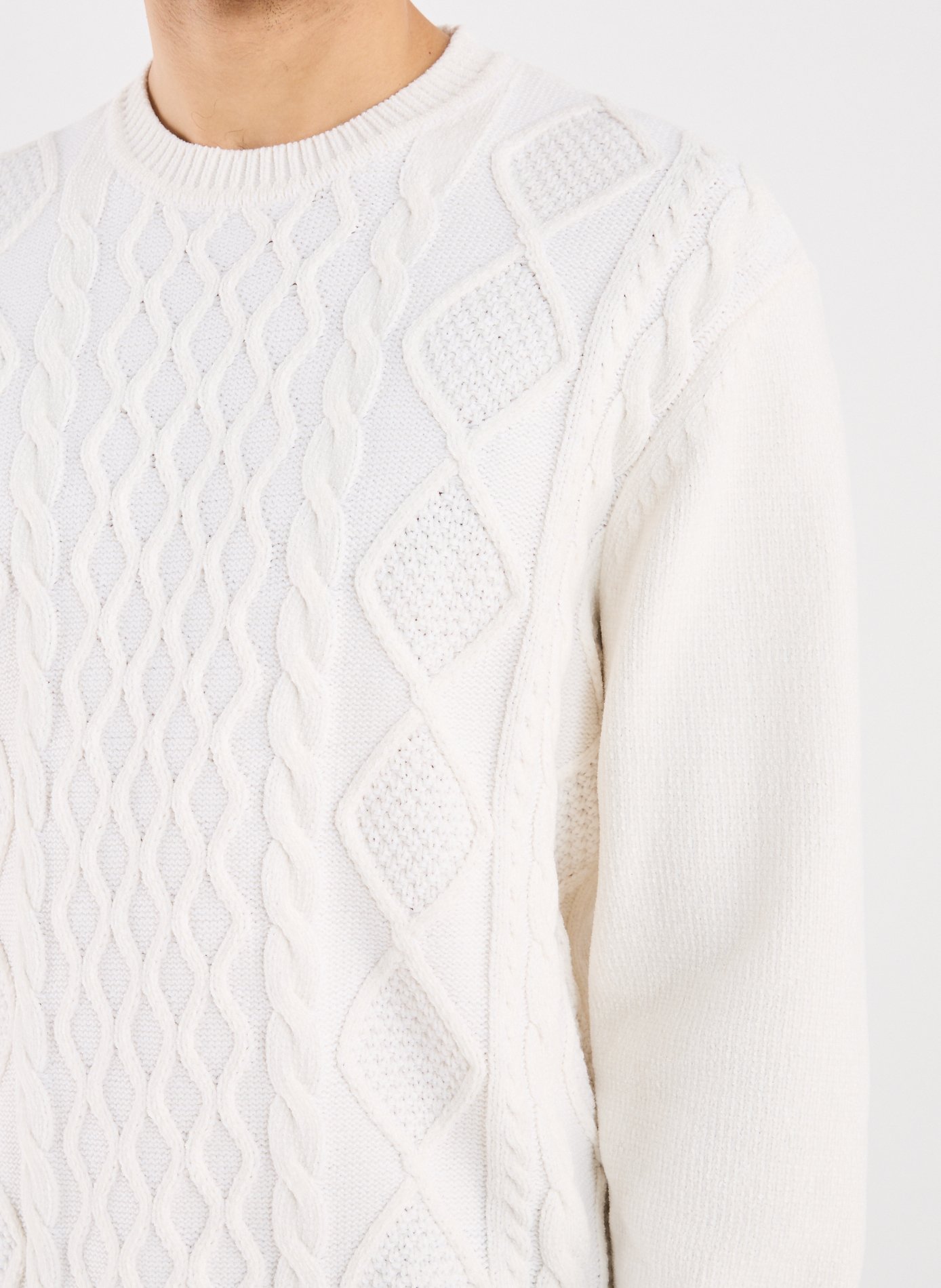 Oversized round neck sweater ARMANI EXCHANGE White