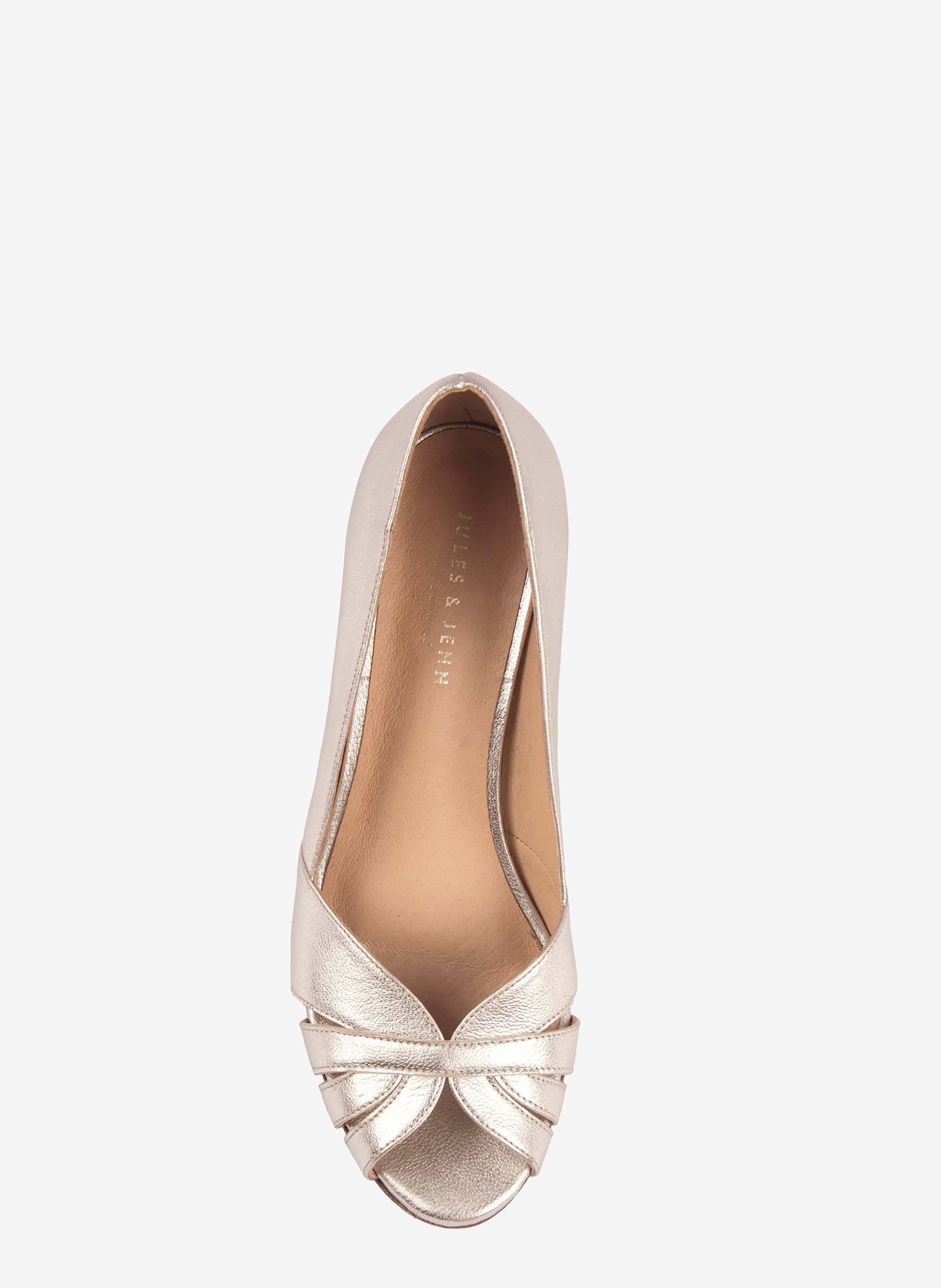 Escarpins justine cuir métallisé JULES & JENN Doré