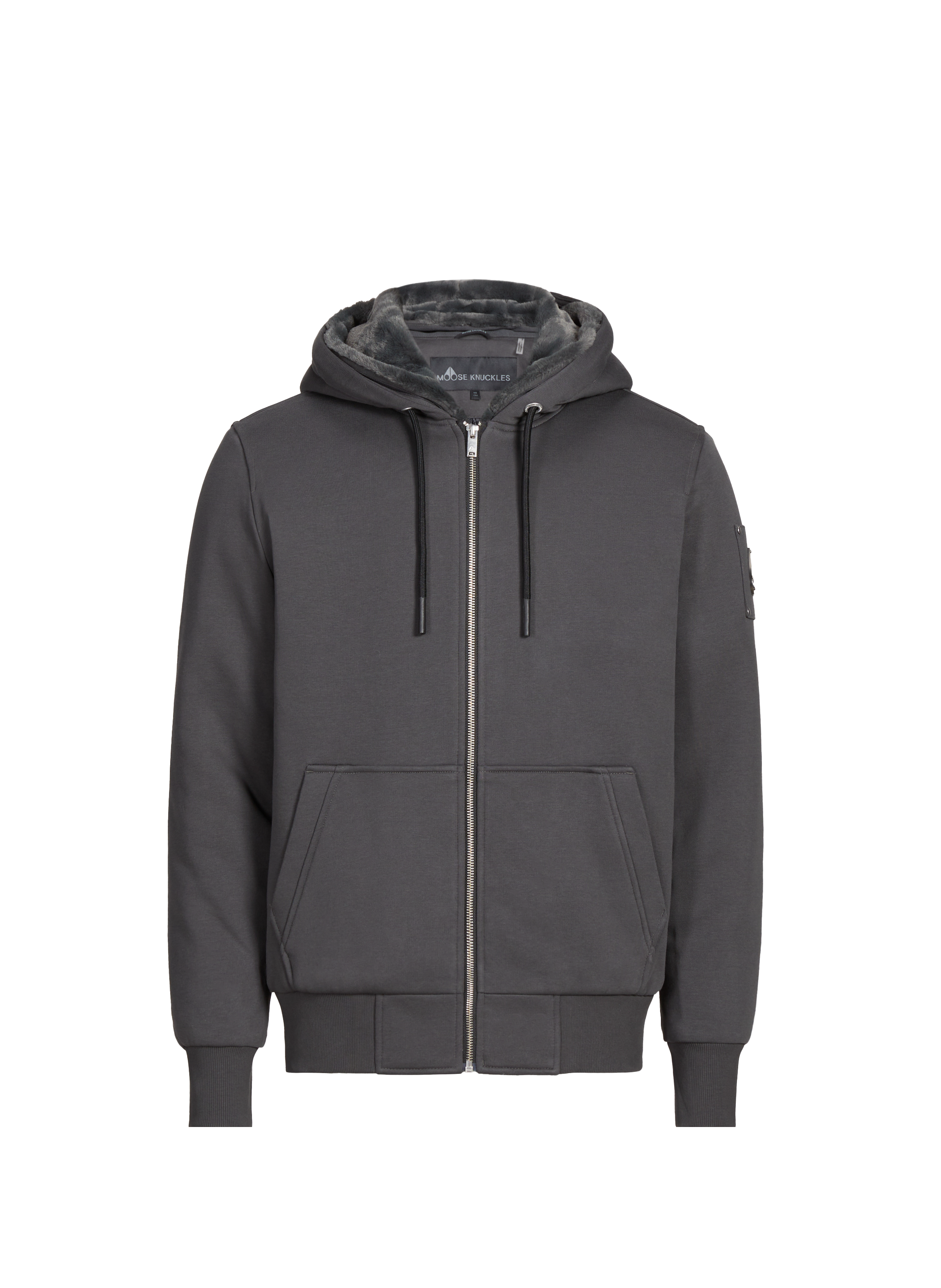 MOOSE KNUCKLES Hoodie à glissière Gris