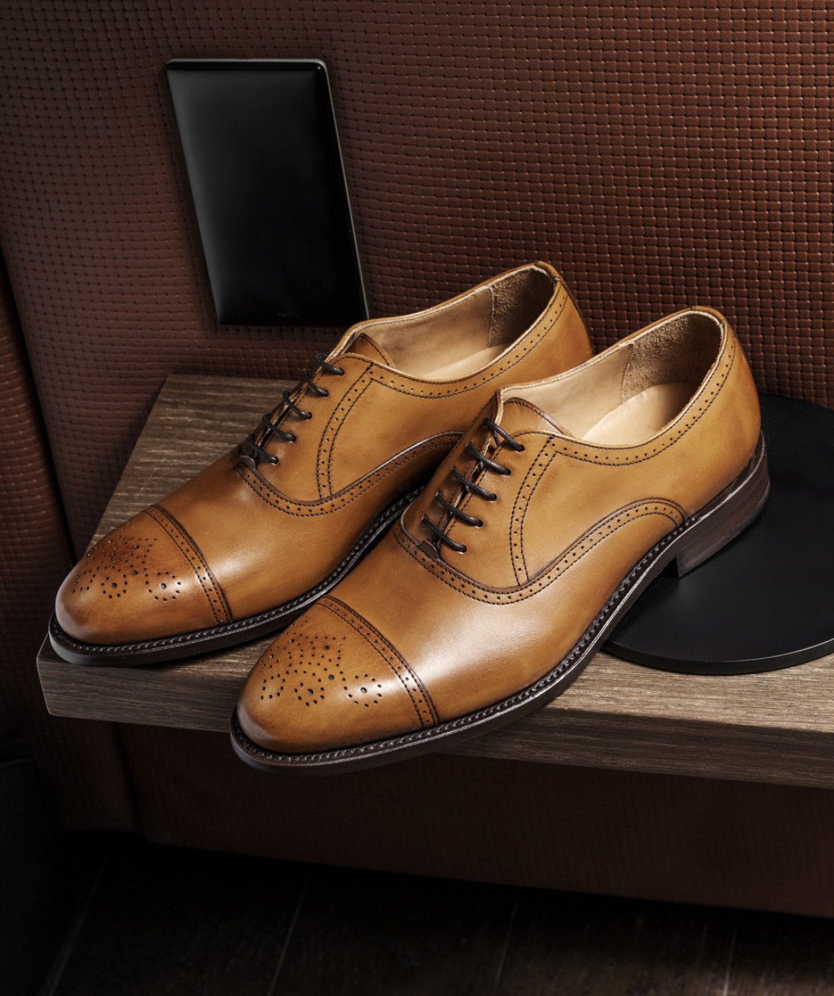 Richelieu cuir diplomat FINSBURY Marron