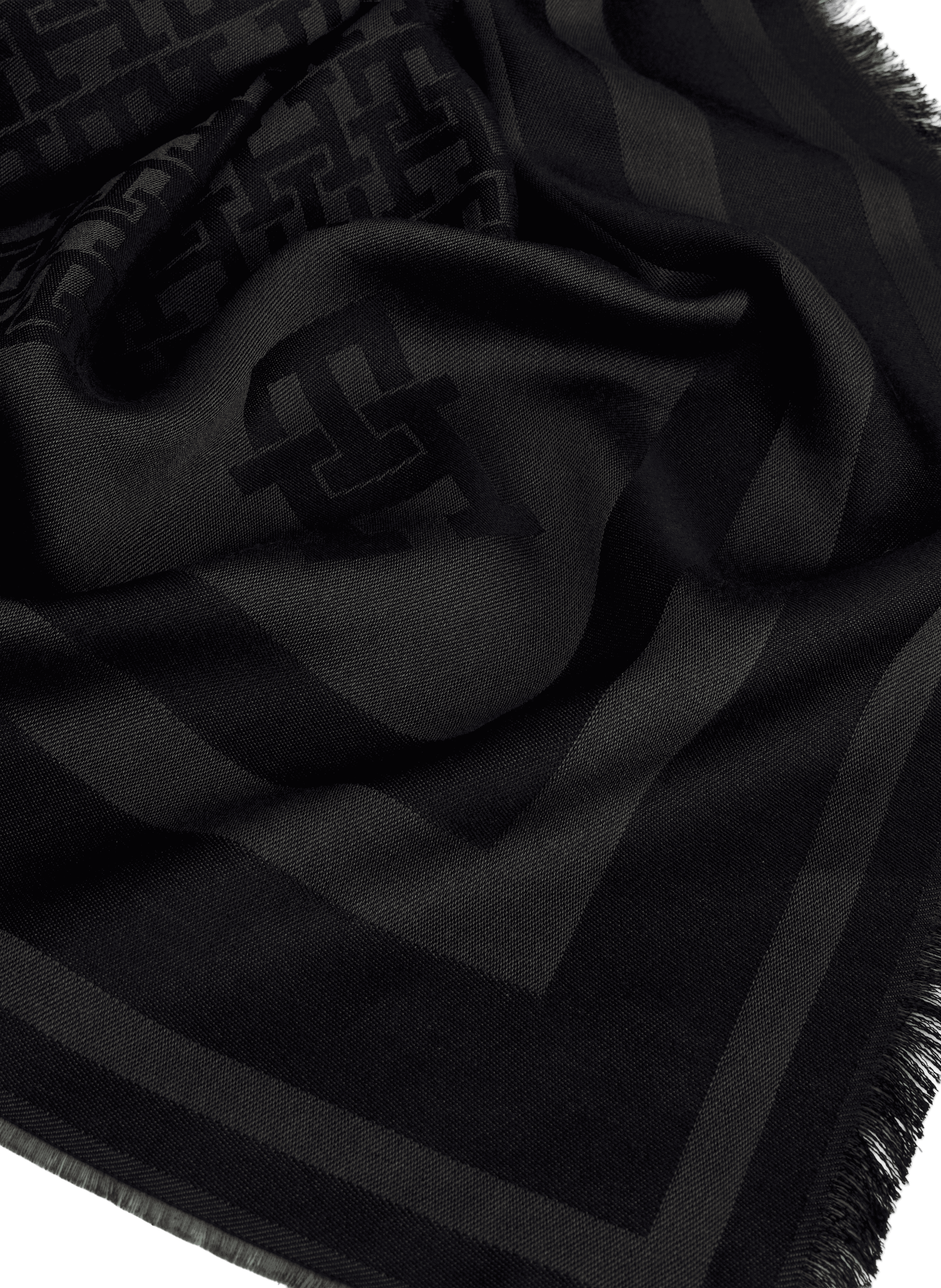 Foulard finition frangée TOMMY HILFIGER Noir