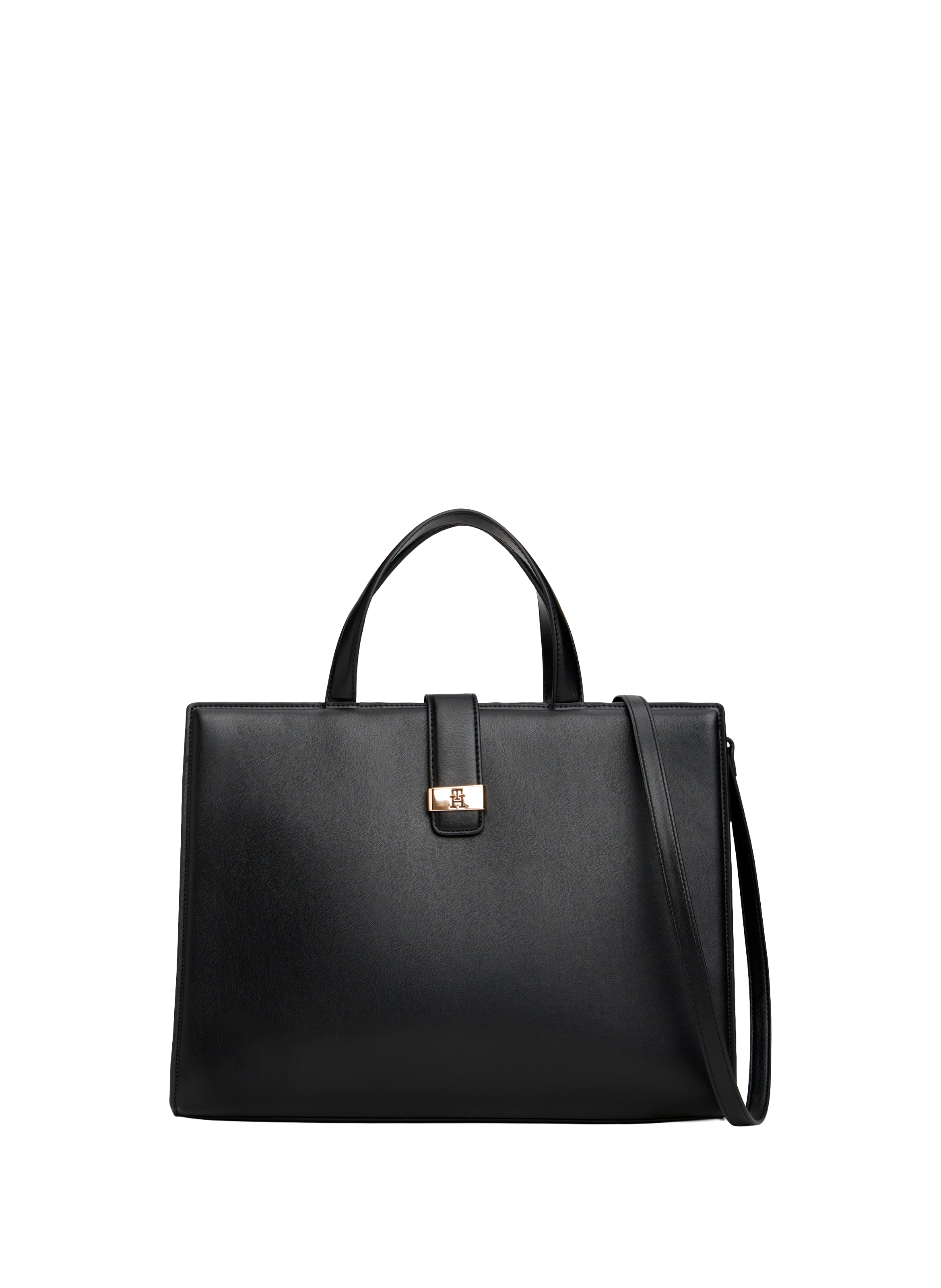 Large business bag with long handles TOMMY HILFIGER Black