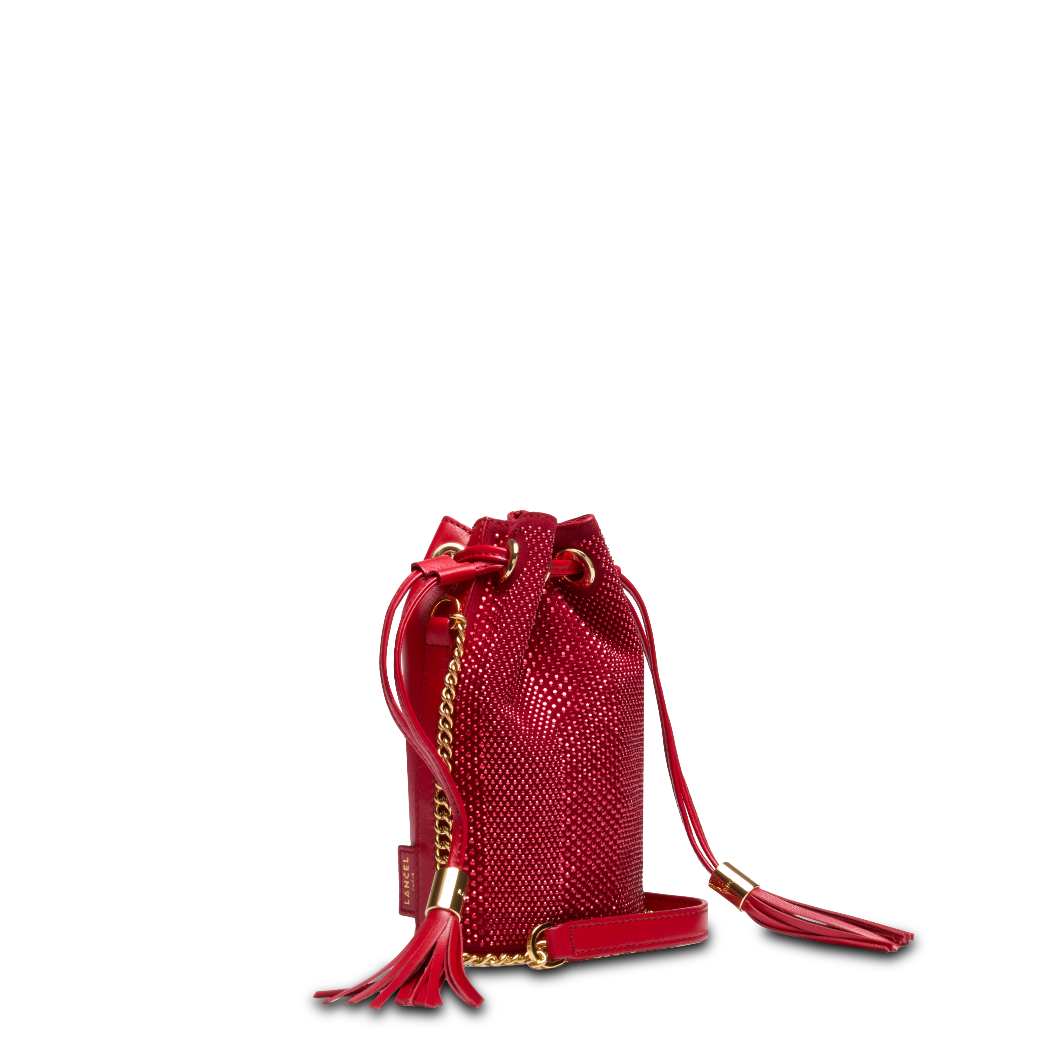 Mini sac seau premier flirt de lancel en cuir LANCEL Rouge