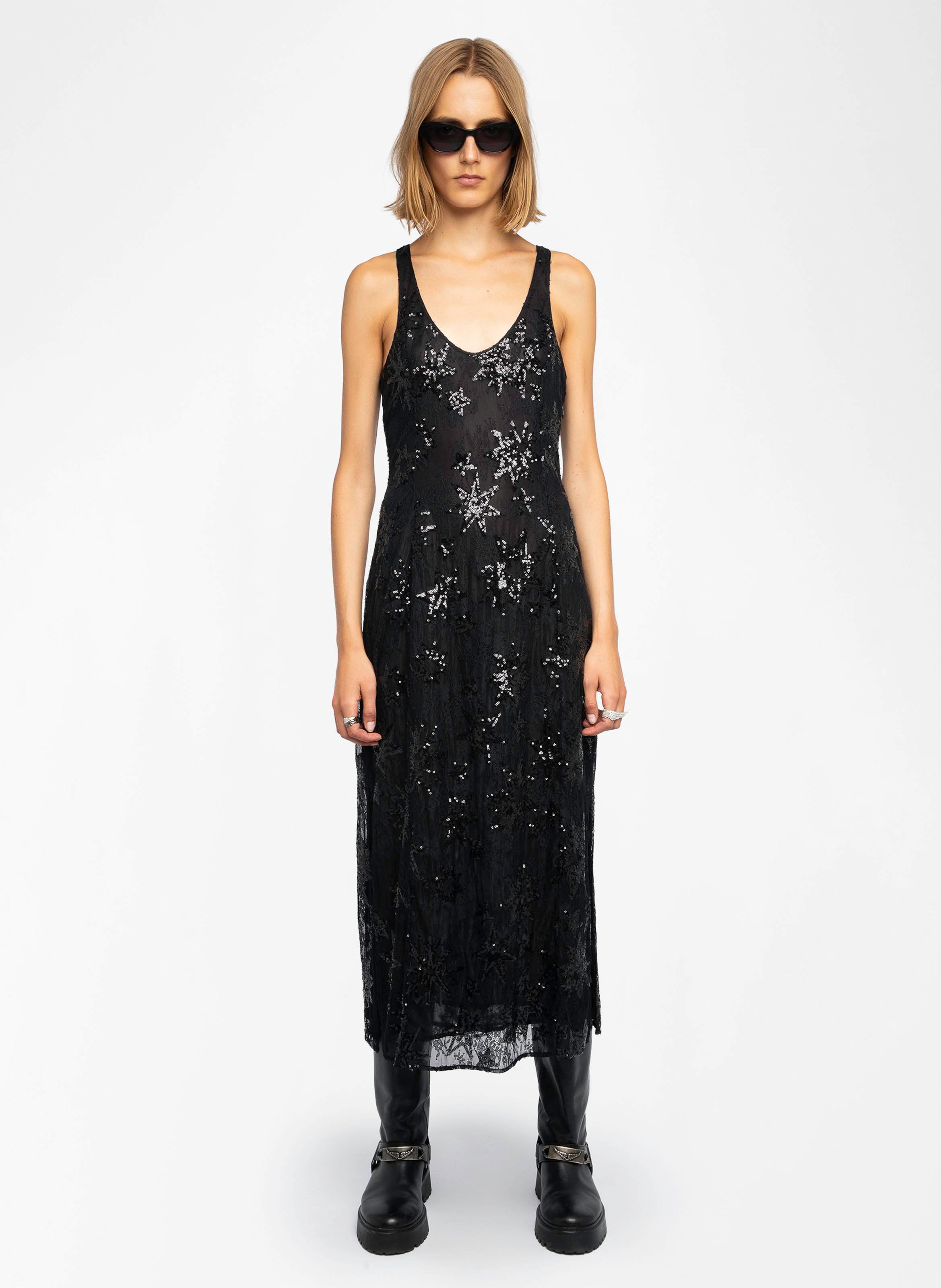 Robe longue évasée à sequins rarysa ZADIG&VOLTAIRE Noir
