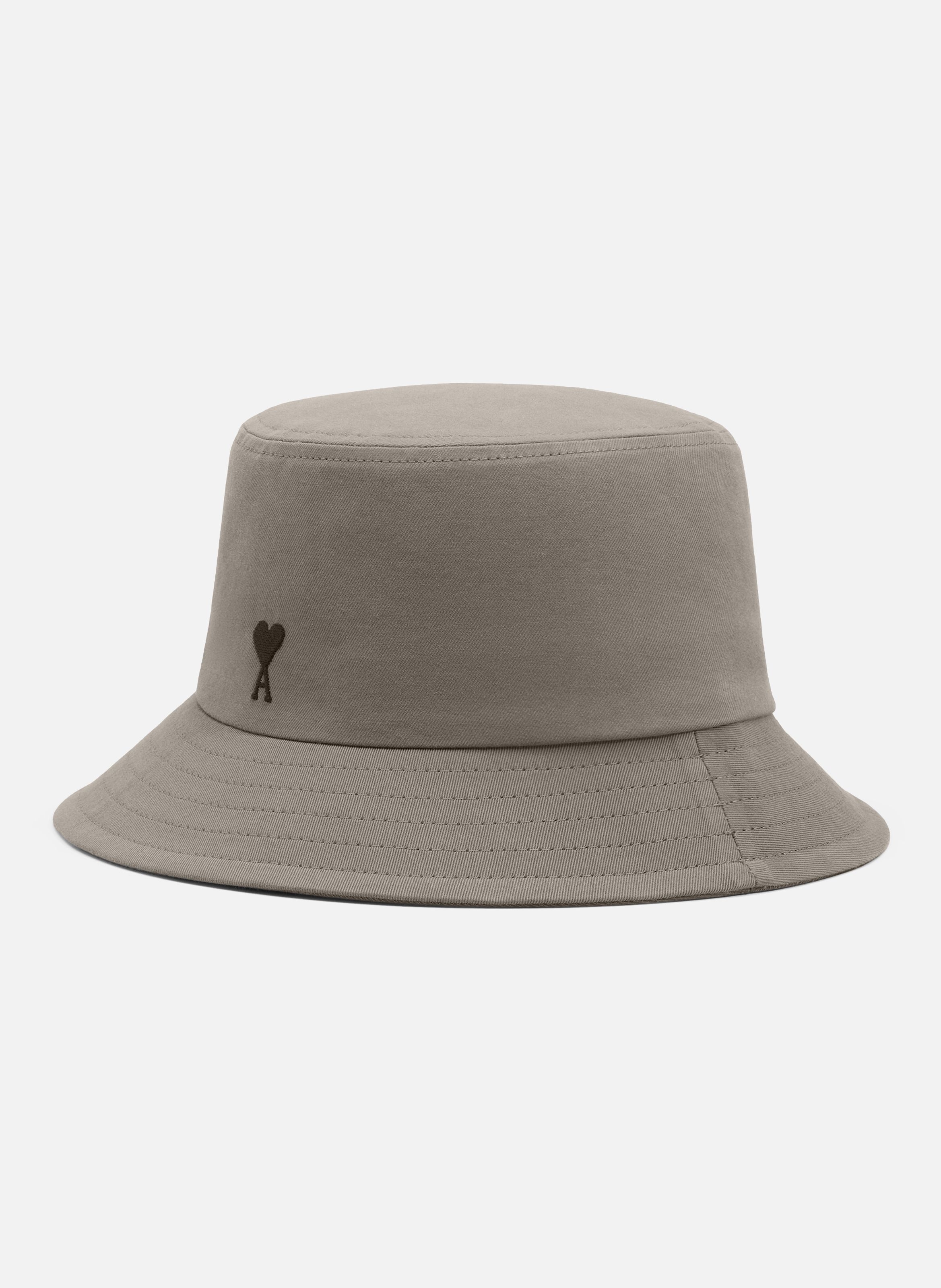 Bob ami de coeur noir unisexe en coton AMI PARIS Gris