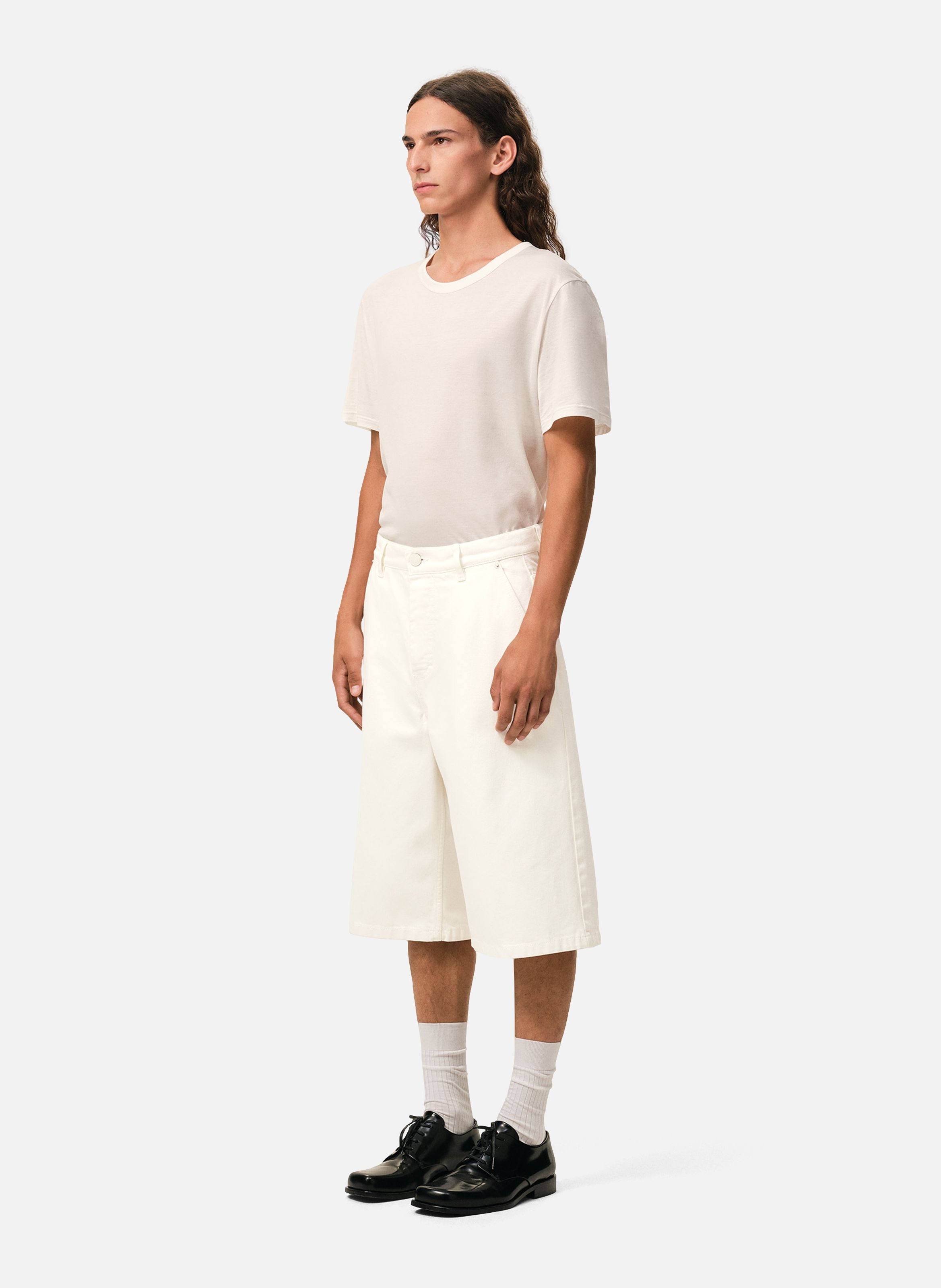 Bermuda loose en coton AMI PARIS Blanc