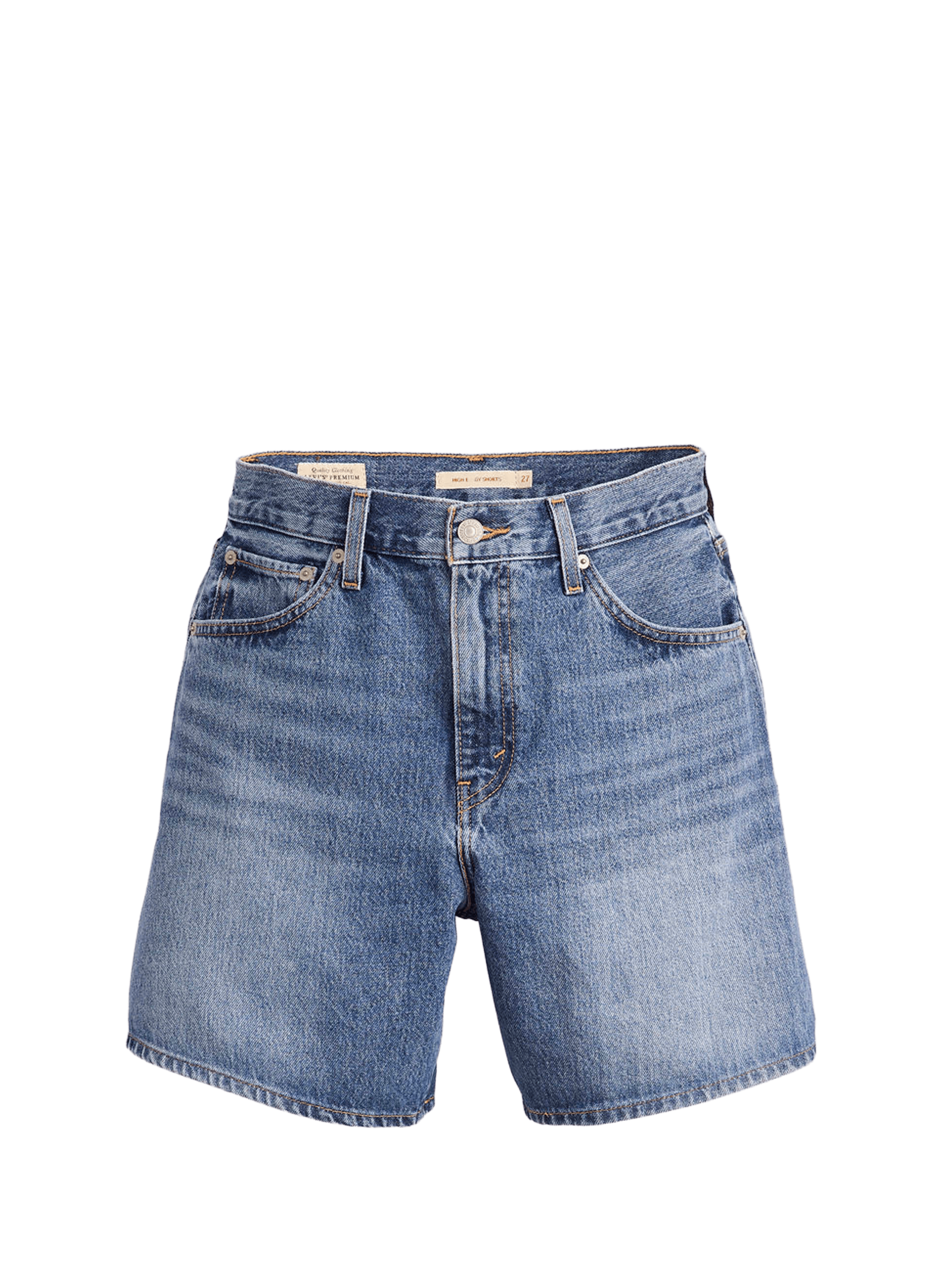 Short high-waisted baggy in cotton LEVI'S Blue
