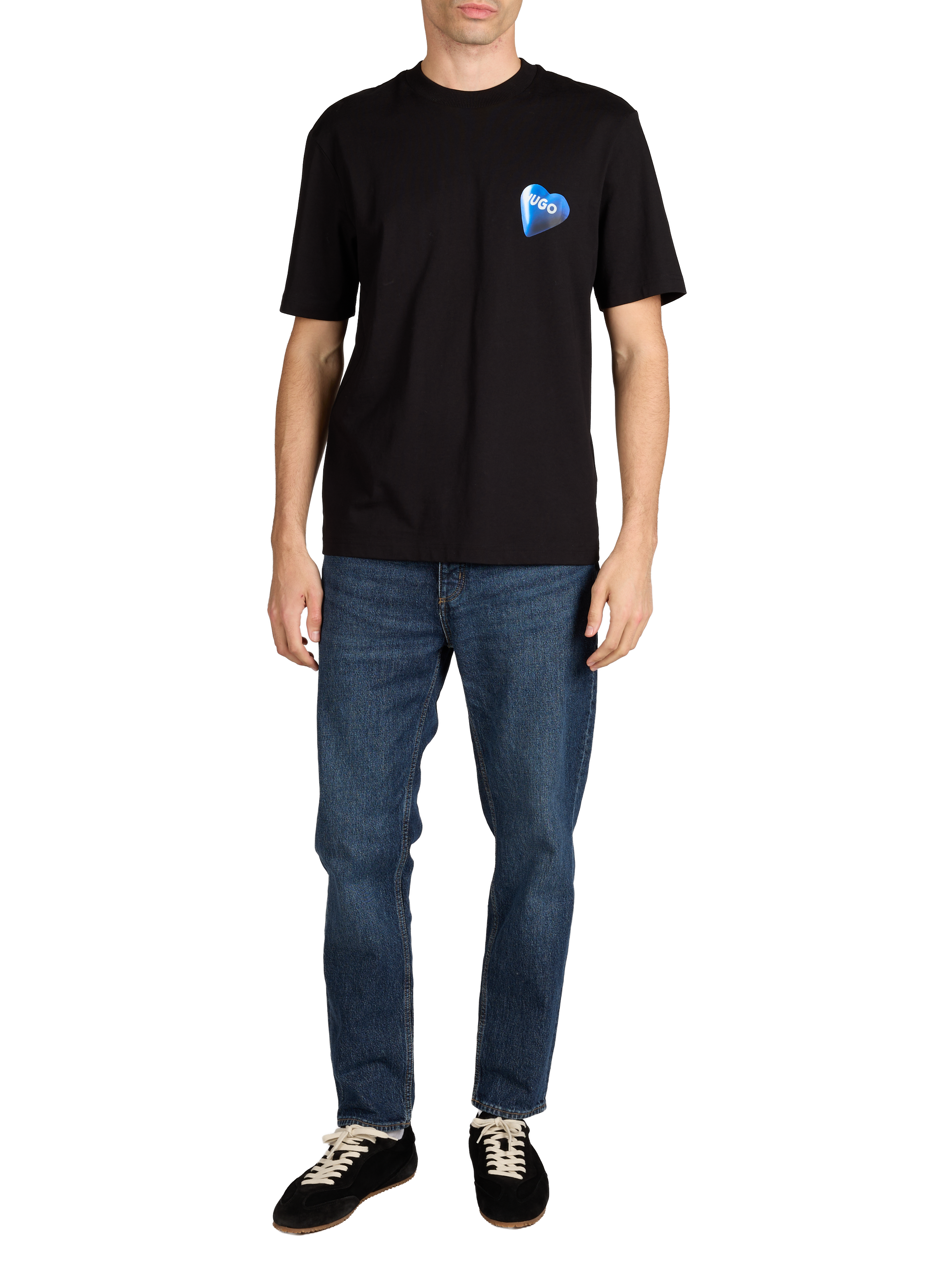 Straight-cut cotton-blend jeans HUGO BLUE Blue