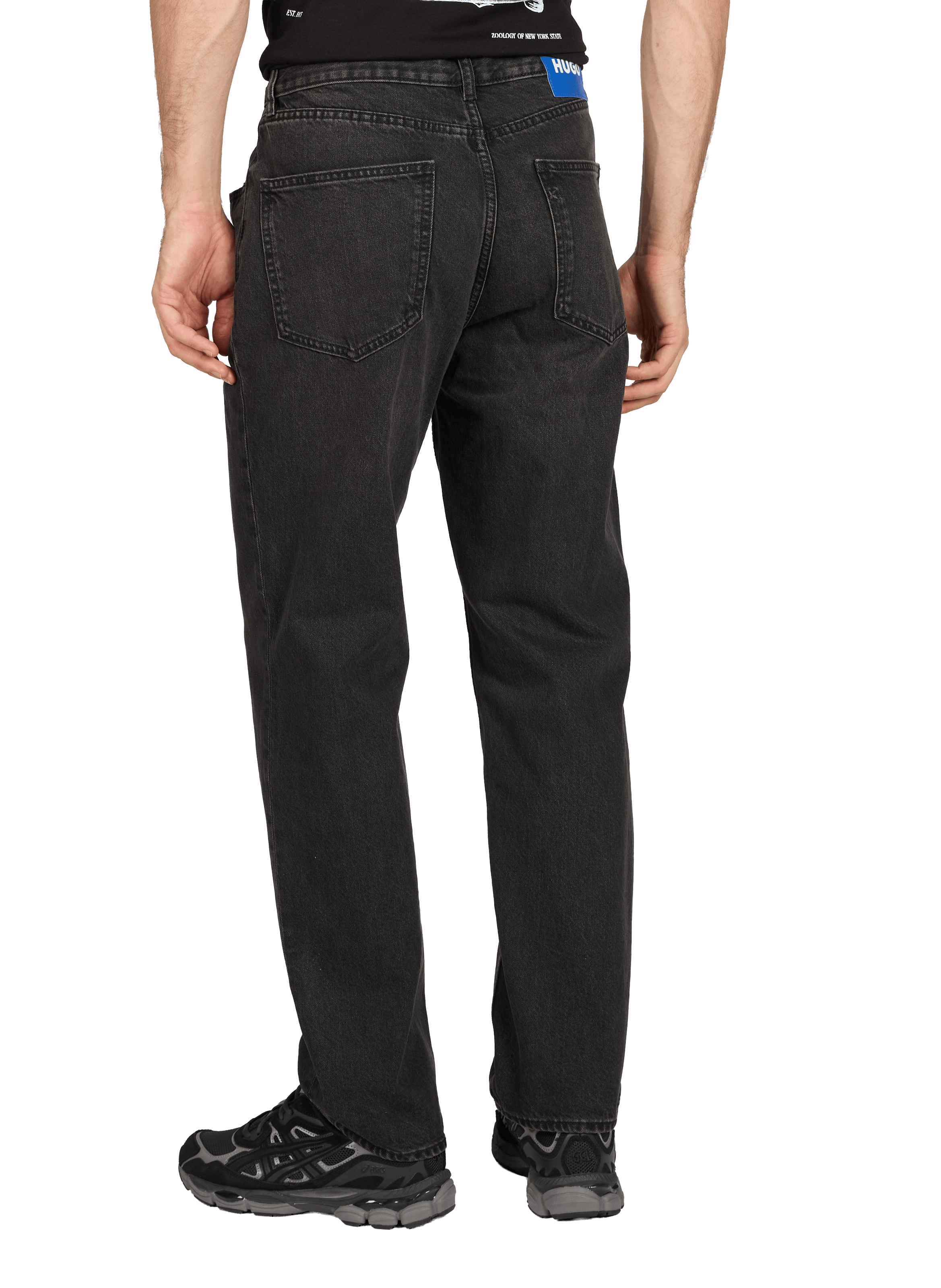 Jean droit en coton  HUGO BLUE Noir