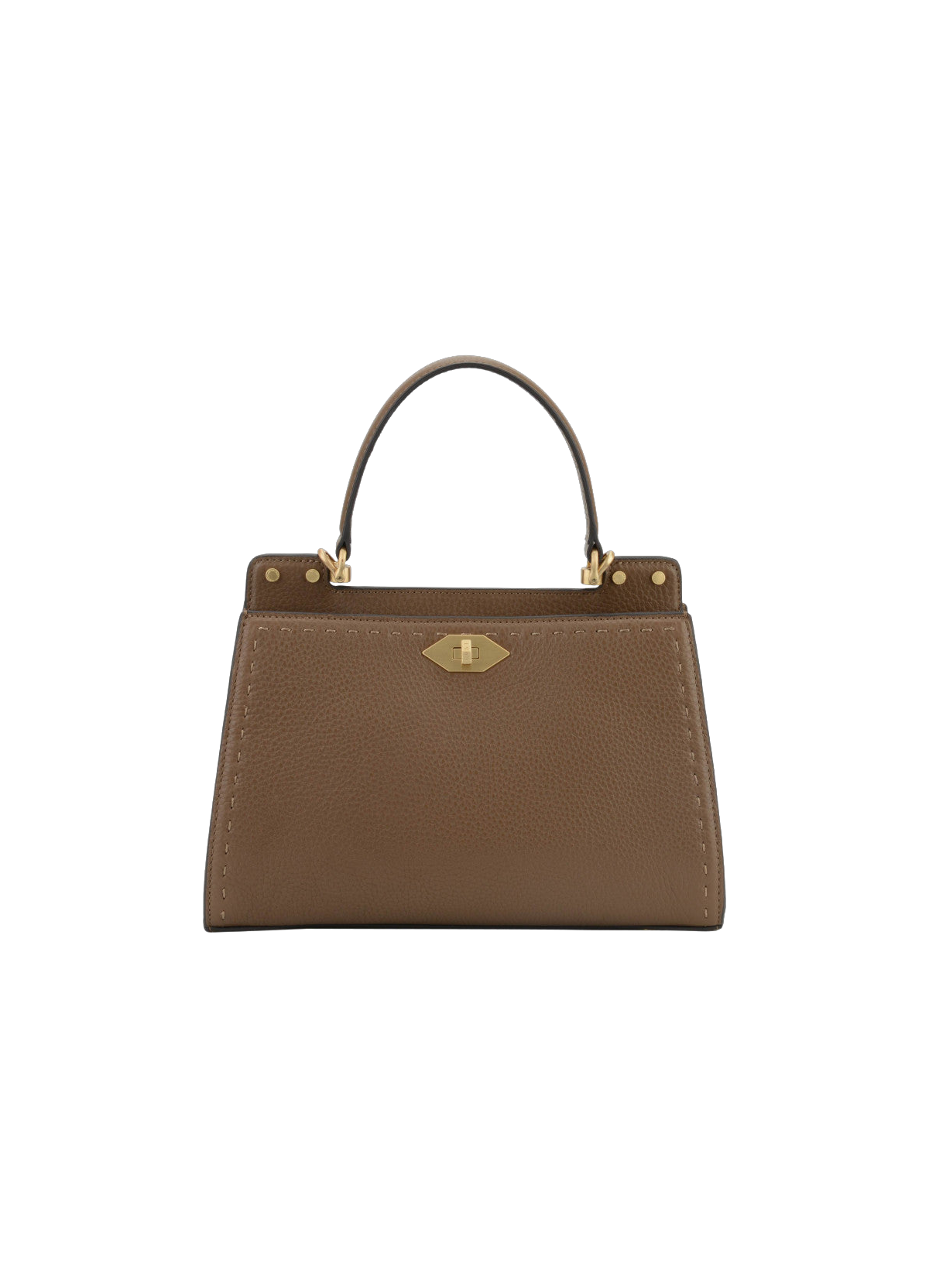 Trianon | Sac à main MM en peau de veau POURCHET Marron