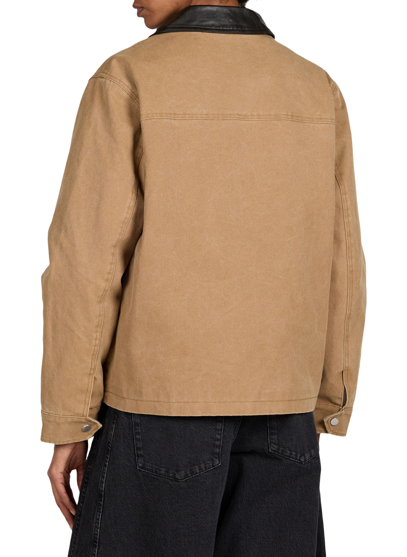 Veste ample à col classique contrastant TOPSHOP Beige