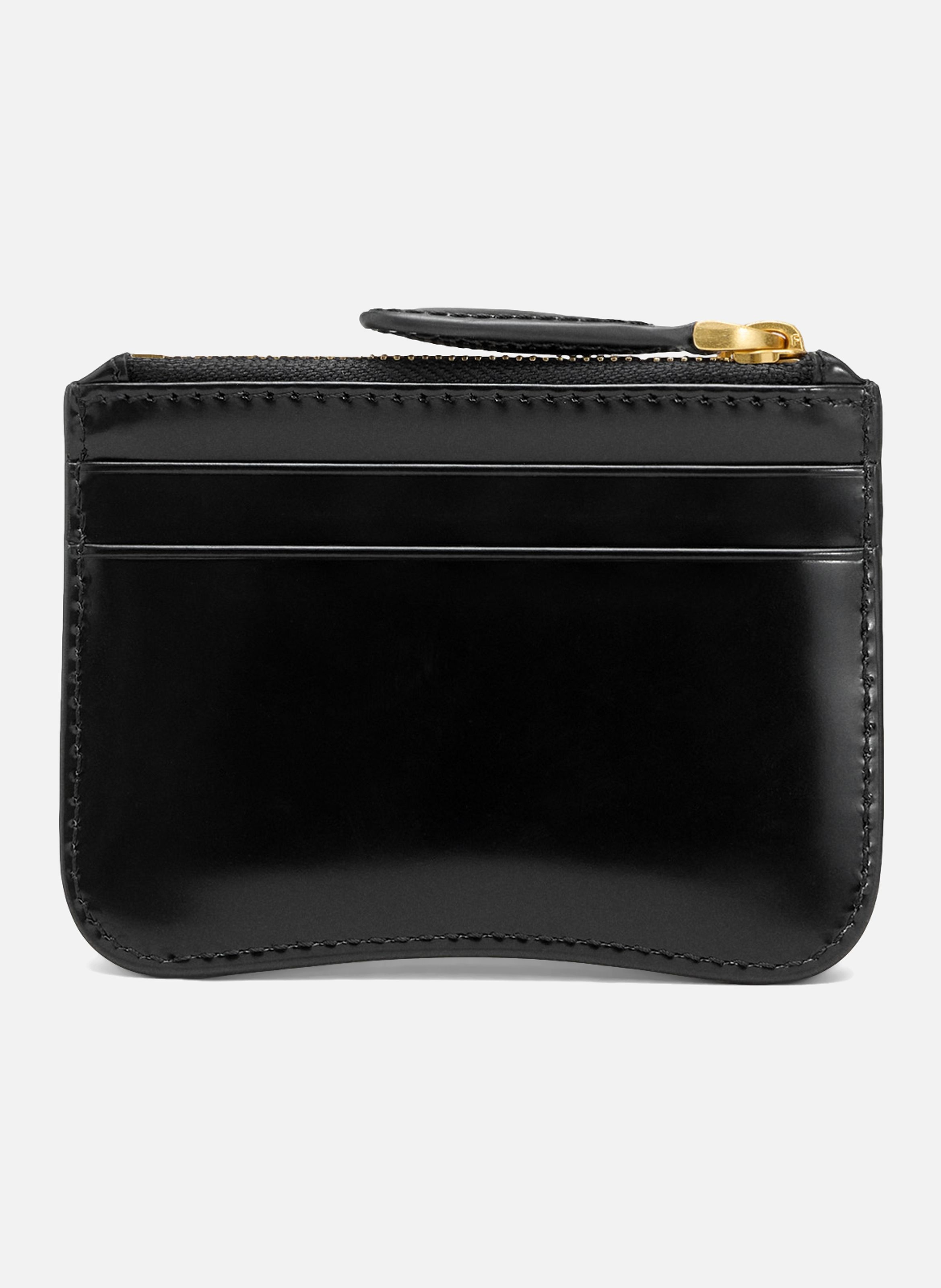 Porte Cartes Zippé Paris Paris En Cuir Glacé unisexe AMI PARIS Noir