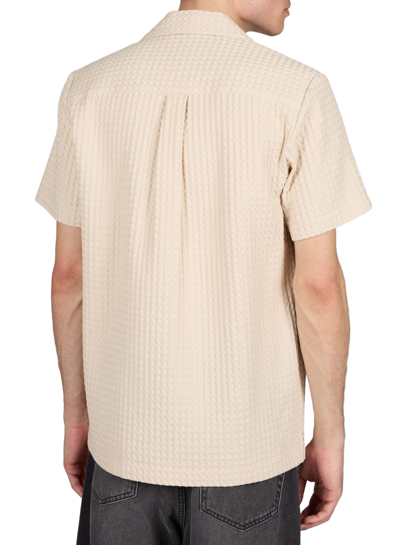 Chemise Germain gaufrée en coton MAISON LABICHE Beige