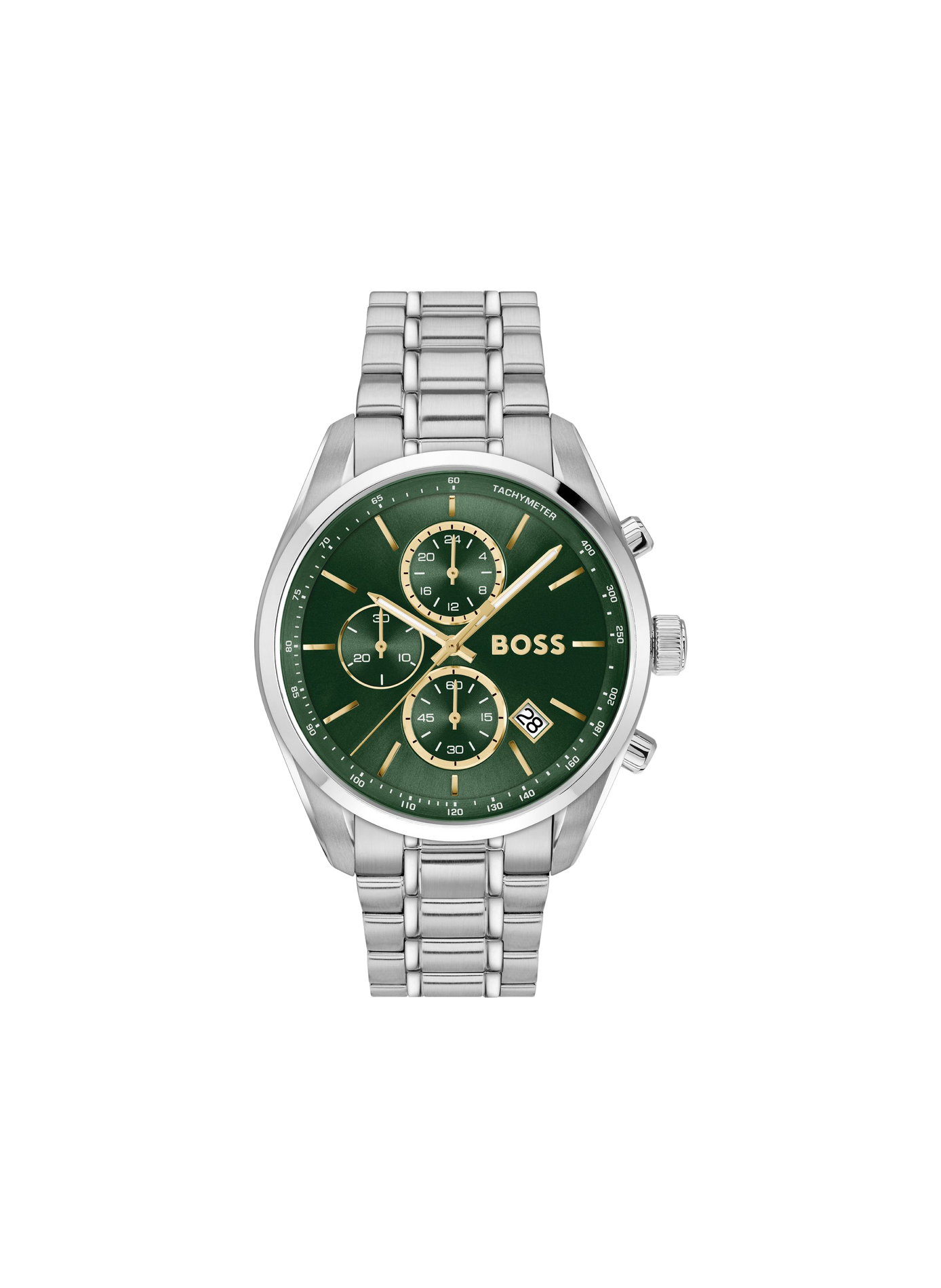 Montre quartz Grand prix 44 en acier inoxydable BOSS MONTRES Vert