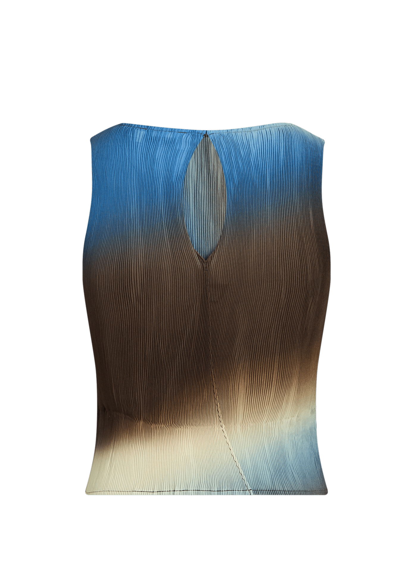 Débardeur plissé col bateau THINKING MU Beige