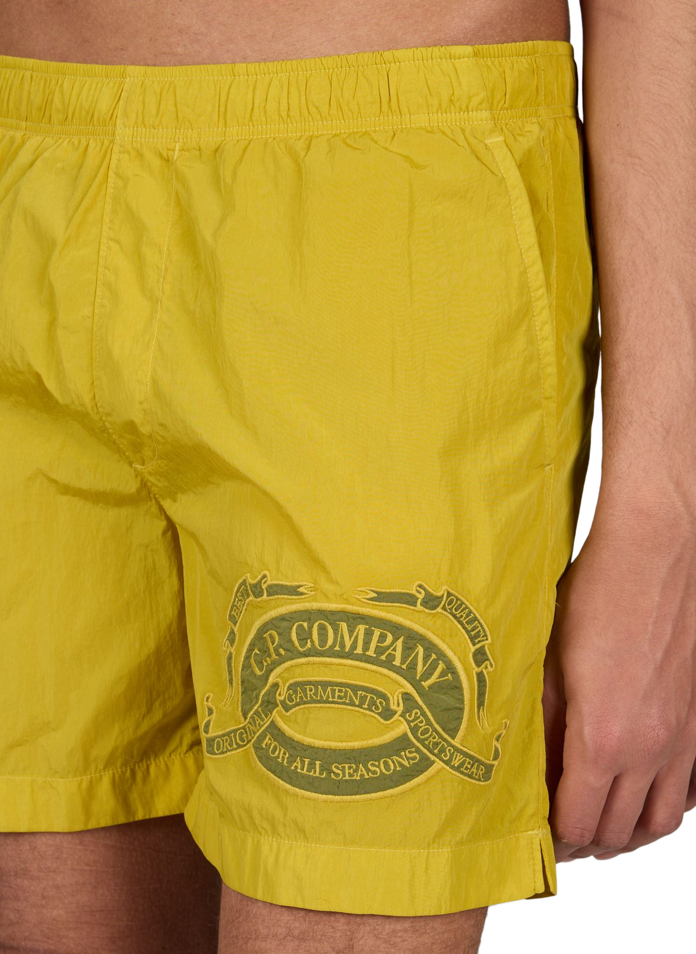 Geborduurde zwemshorts CP COMPANY Groen