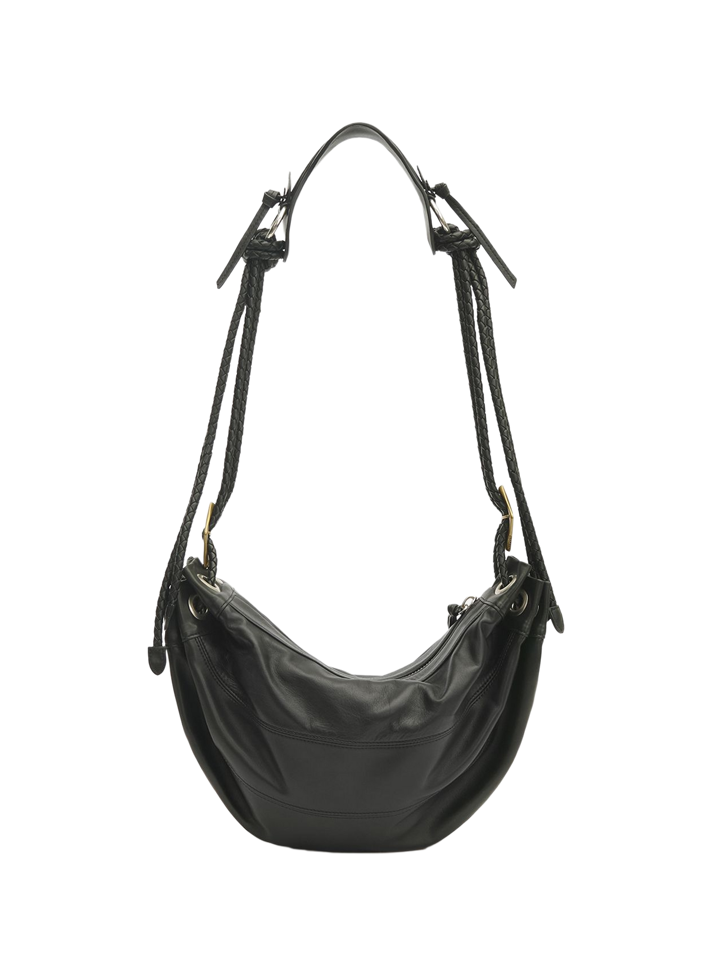 Maia Medium lamb leather shoulder bag ISABEL MARANT Black