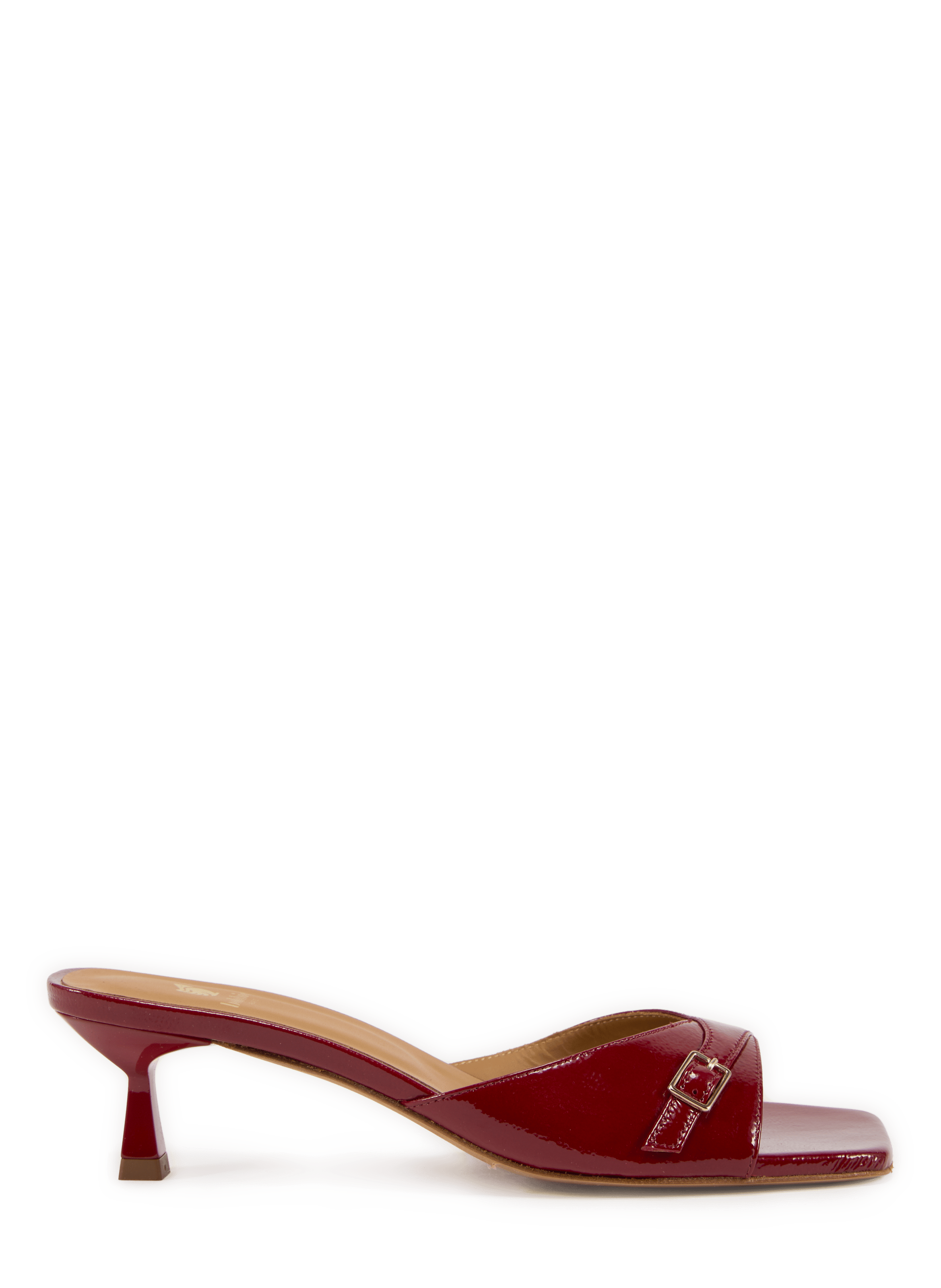 June patent leather heel mules BOBBIES Red