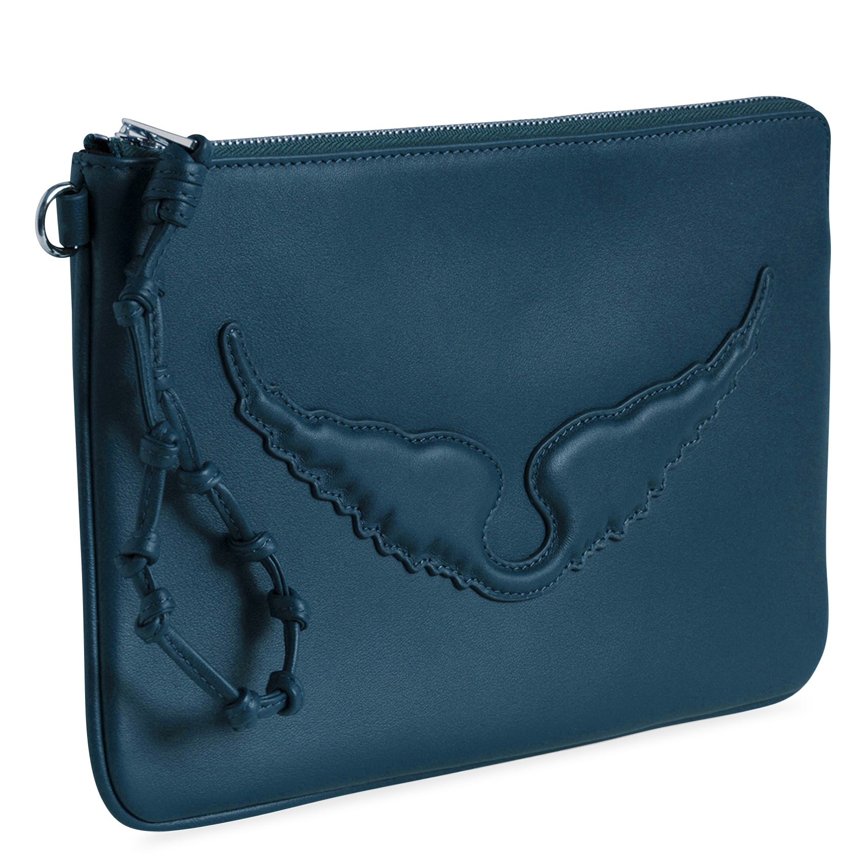 Angel leather clutch ZADIG&VOLTAIRE Blue