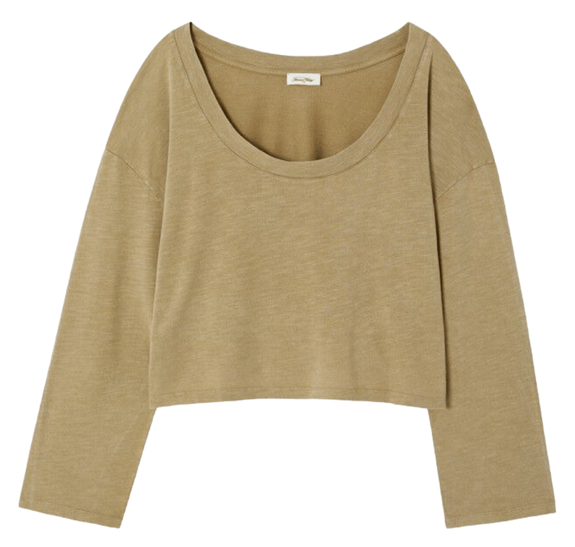 Tee-shirt manches longues court ample pojy AMERICAN VINTAGE Vert