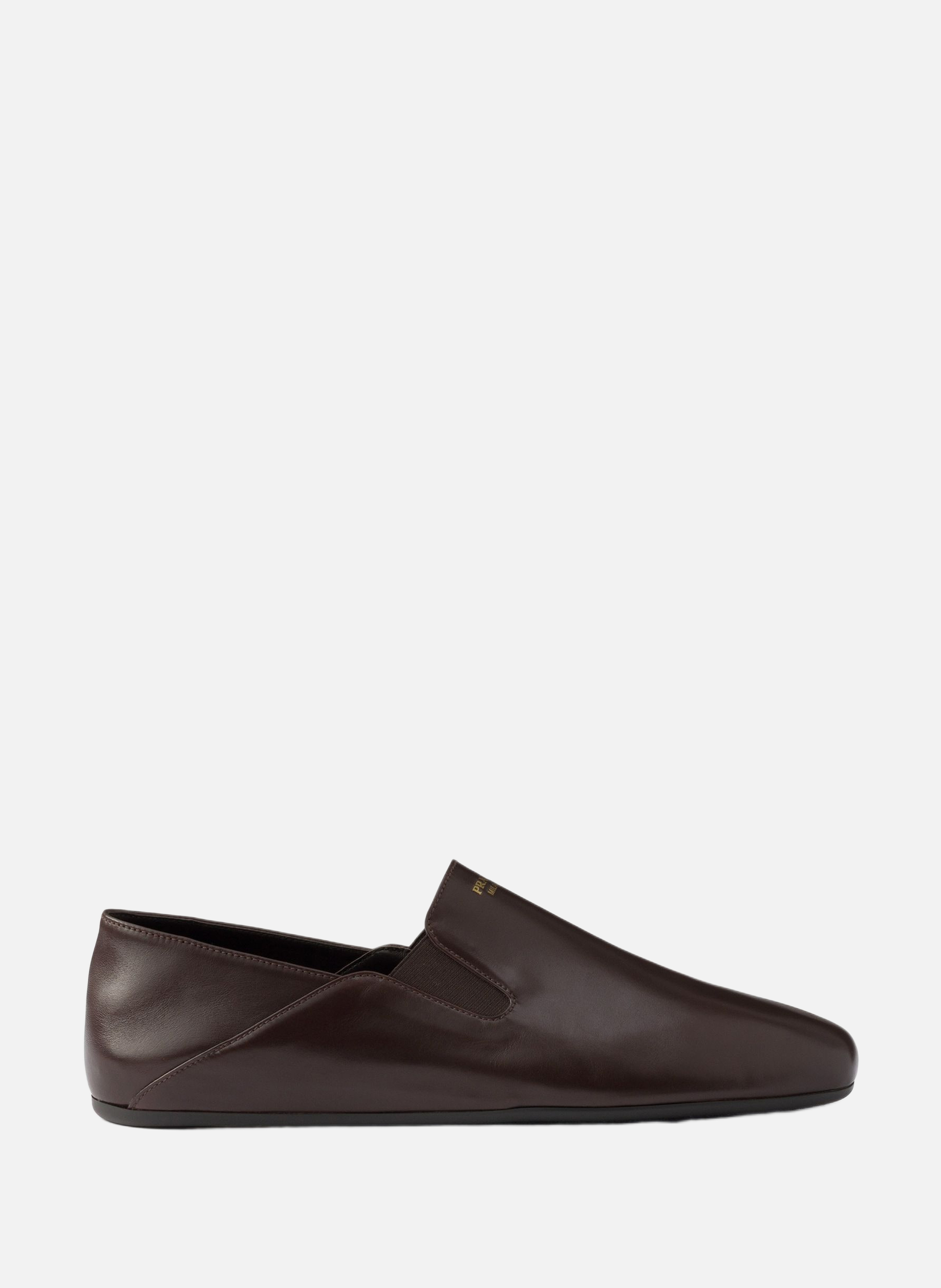 Mocassins en cuir PRADA Marron