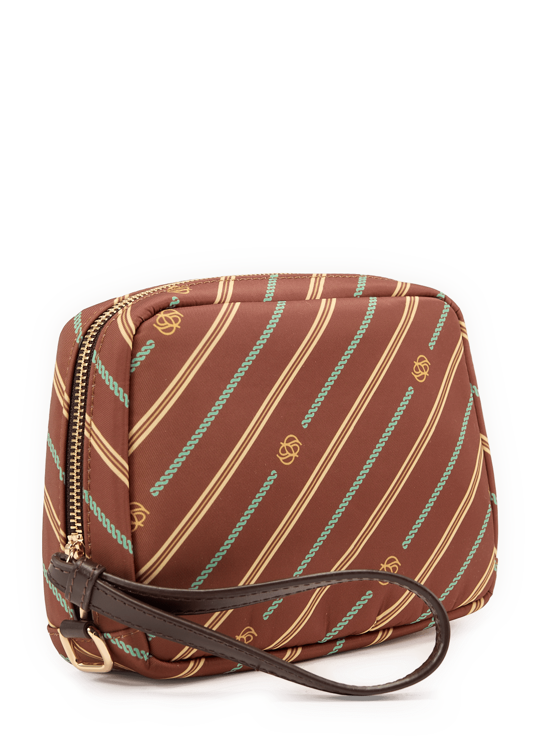 Monogram-print clutch DROLE DE MONSIEUR Bruin