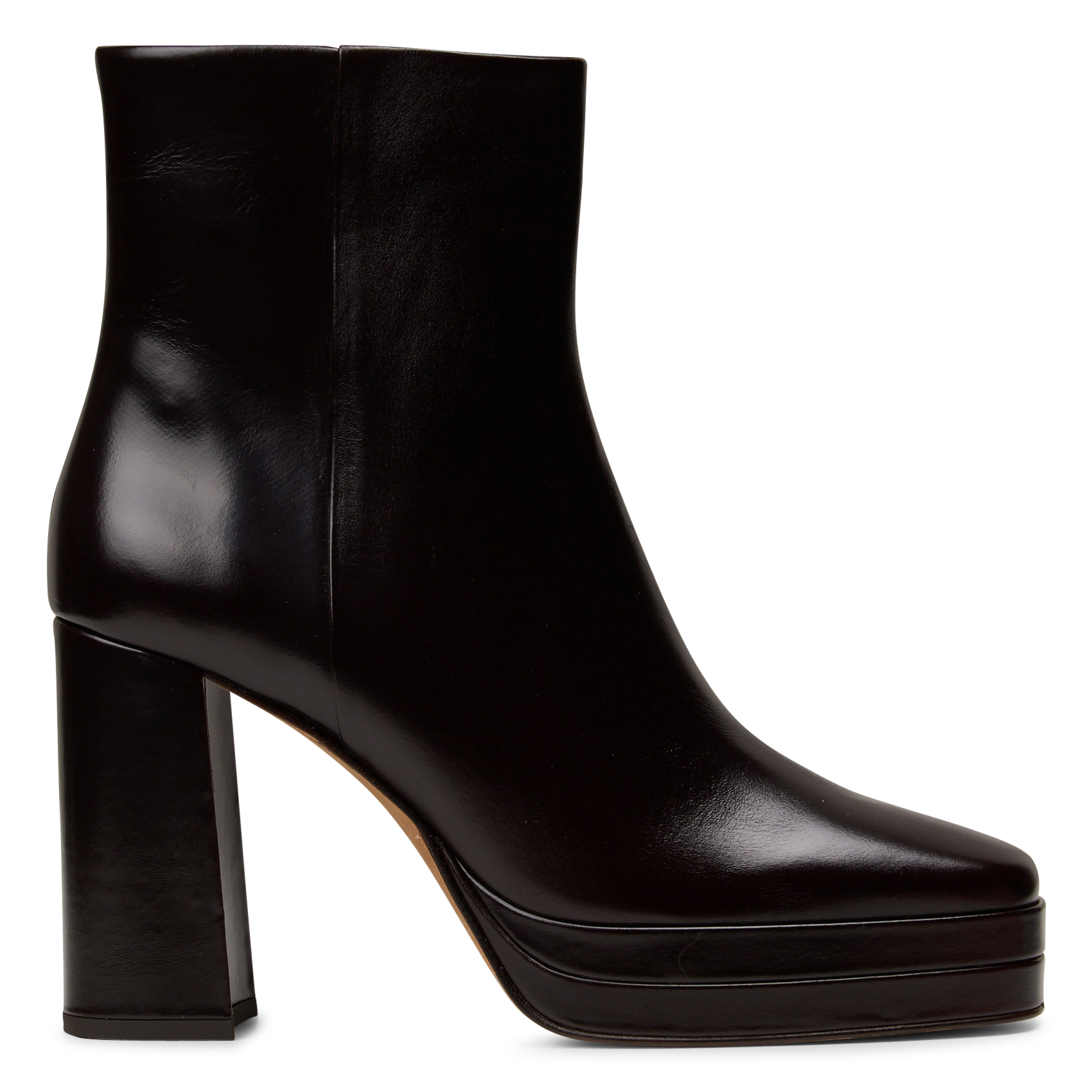 Bottines zippées en cuir adele BOBBIES Marron